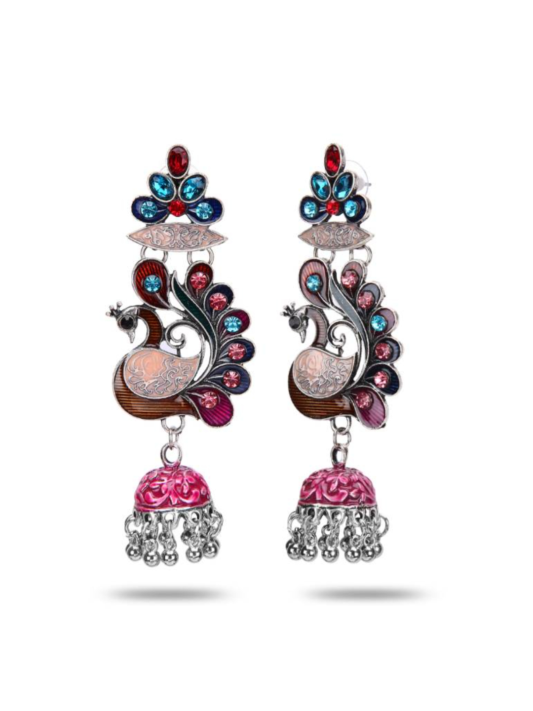 YouBella Jewellery Afghani Tribal Earrings for Women and Girls (Multi-Color) (STLYE 3)
