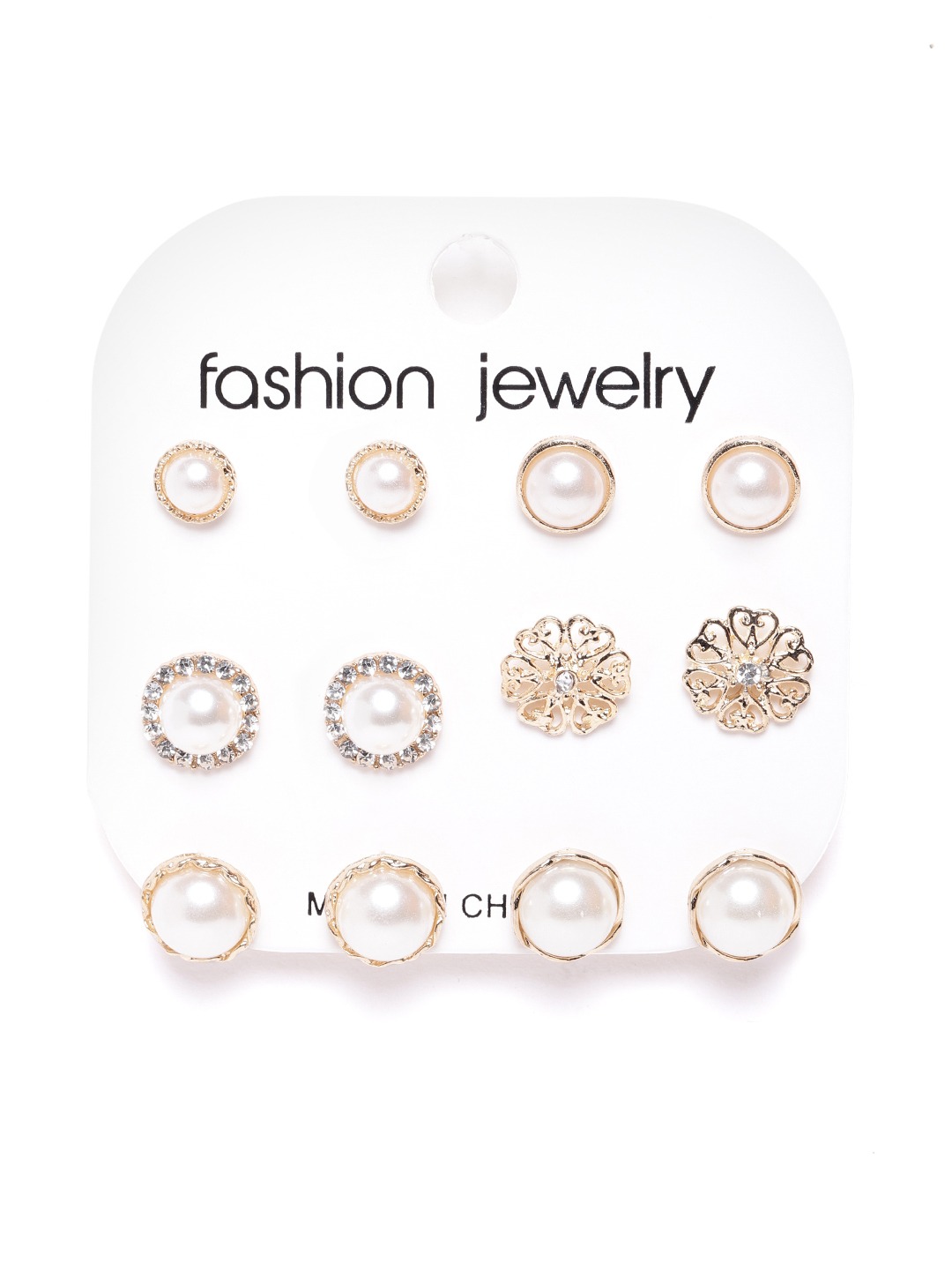 YouBella Stylish Latest Design Bohemian Ear Rings Combo Jewellery Gold Plated Stud Earrings for Women (Multi-colour) (YBEAR_32782)