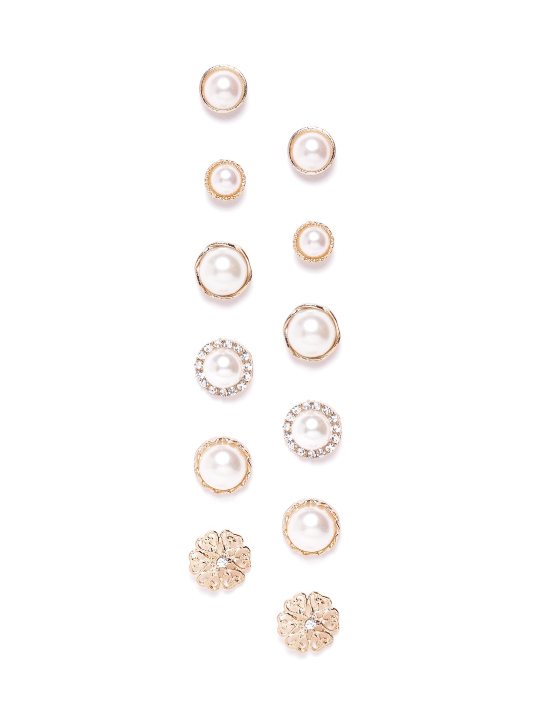 YouBella Stylish Latest Design Bohemian Ear Rings Combo Jewellery Gold Plated Stud Earrings for Women (Multi-colour) (YBEAR_32782)