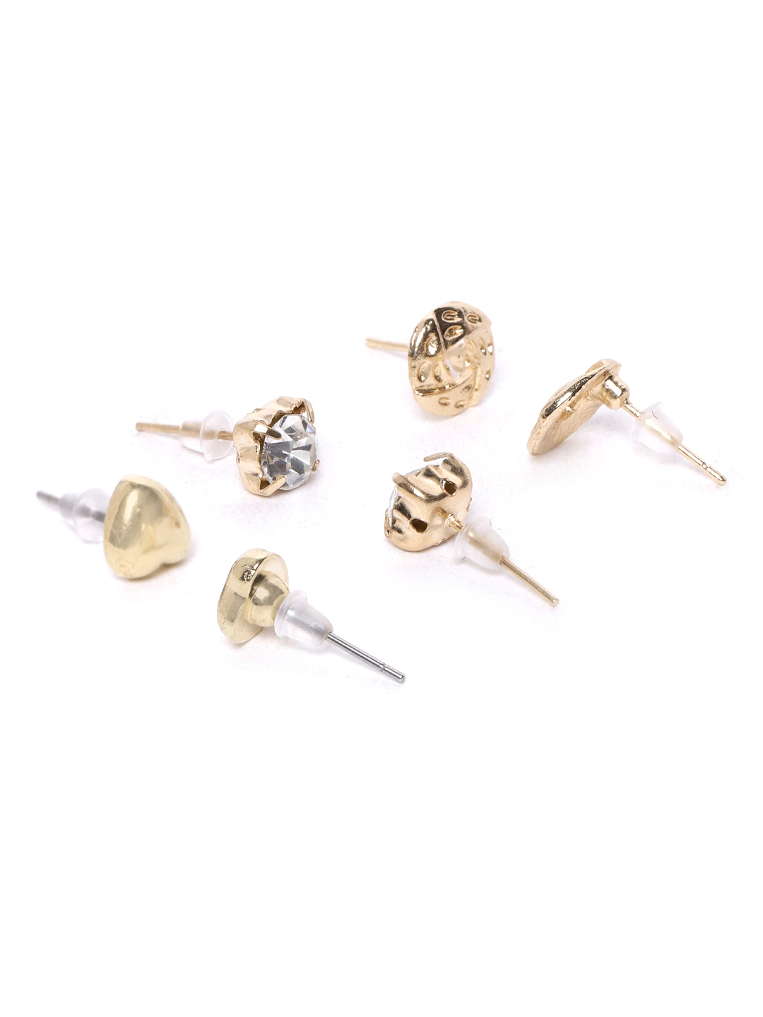YouBella Girls/Women's Gold Plated Combo of 24 Stud Tops Earrings Jewellery (Golden)