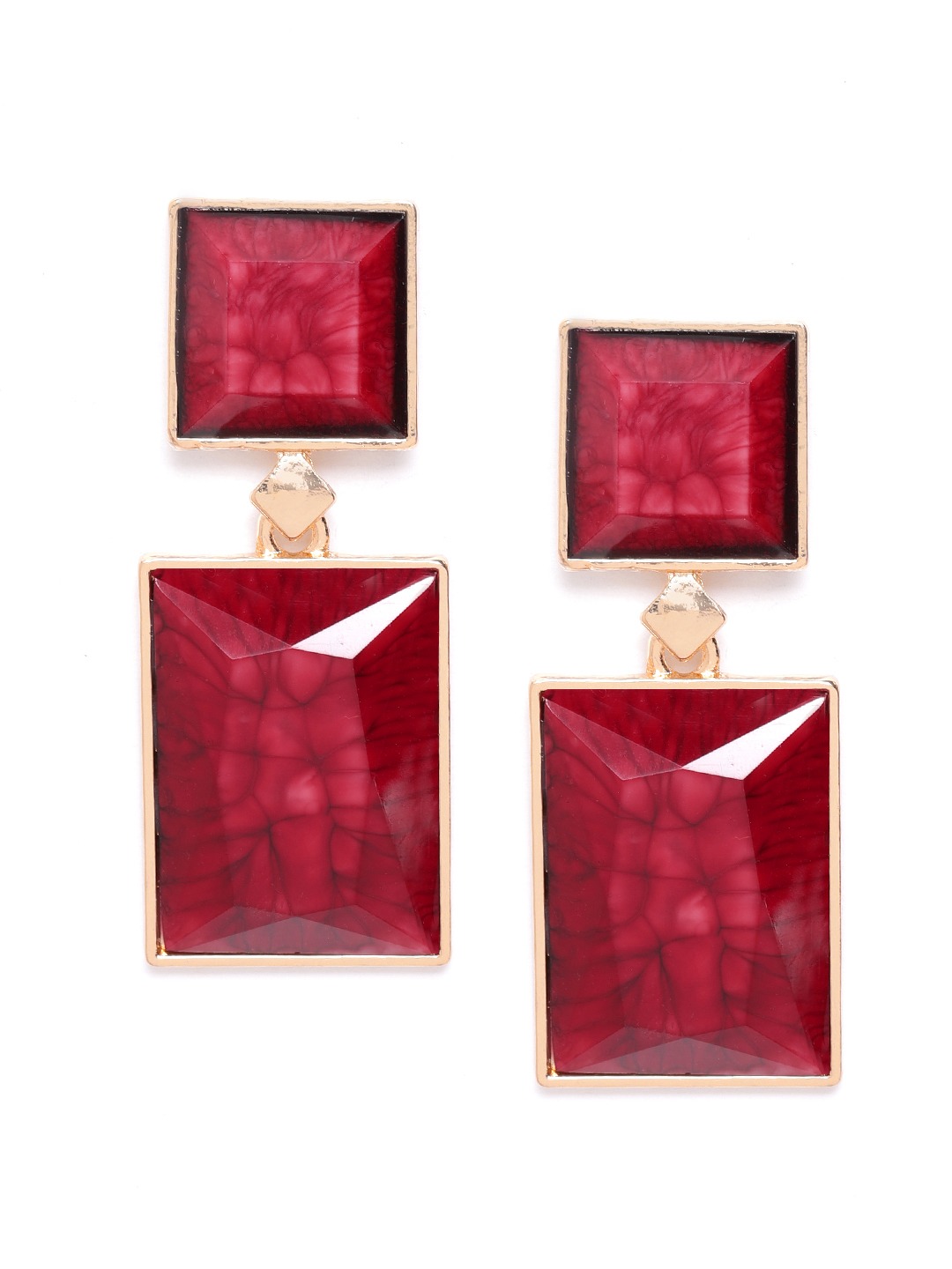 YouBella Jewellery Earings for women Crystal Handmade Earrings for Girls and Women (Red)