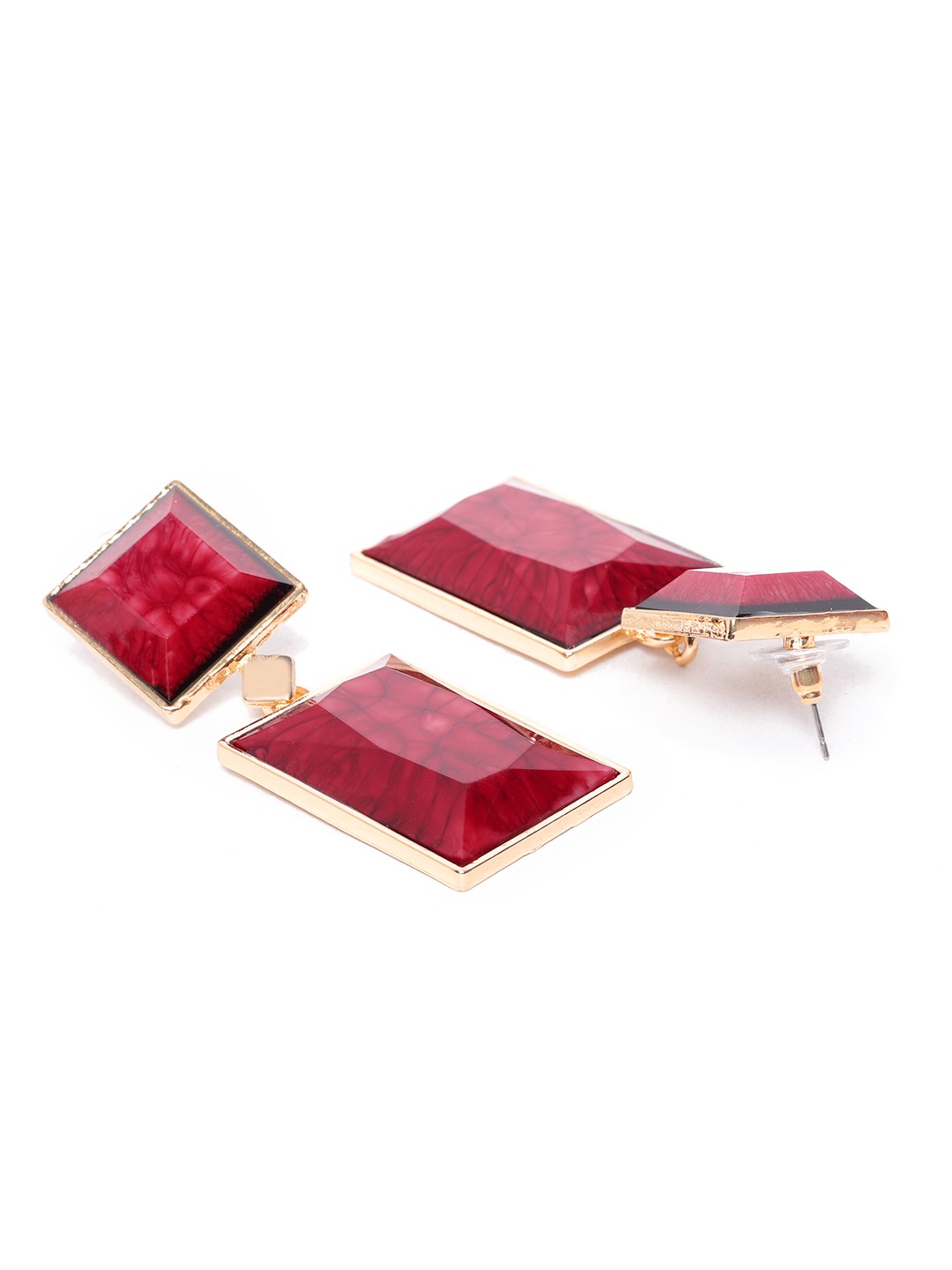 YouBella Jewellery Earings for women Crystal Handmade Earrings for Girls and Women (Red)