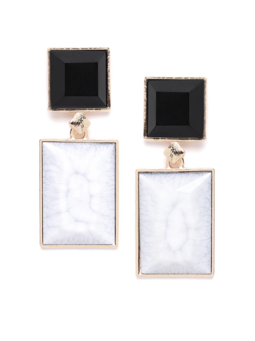 YouBella Jewellery Earings for women Crystal Handmade Earrings for Girls and Women (White & Black)