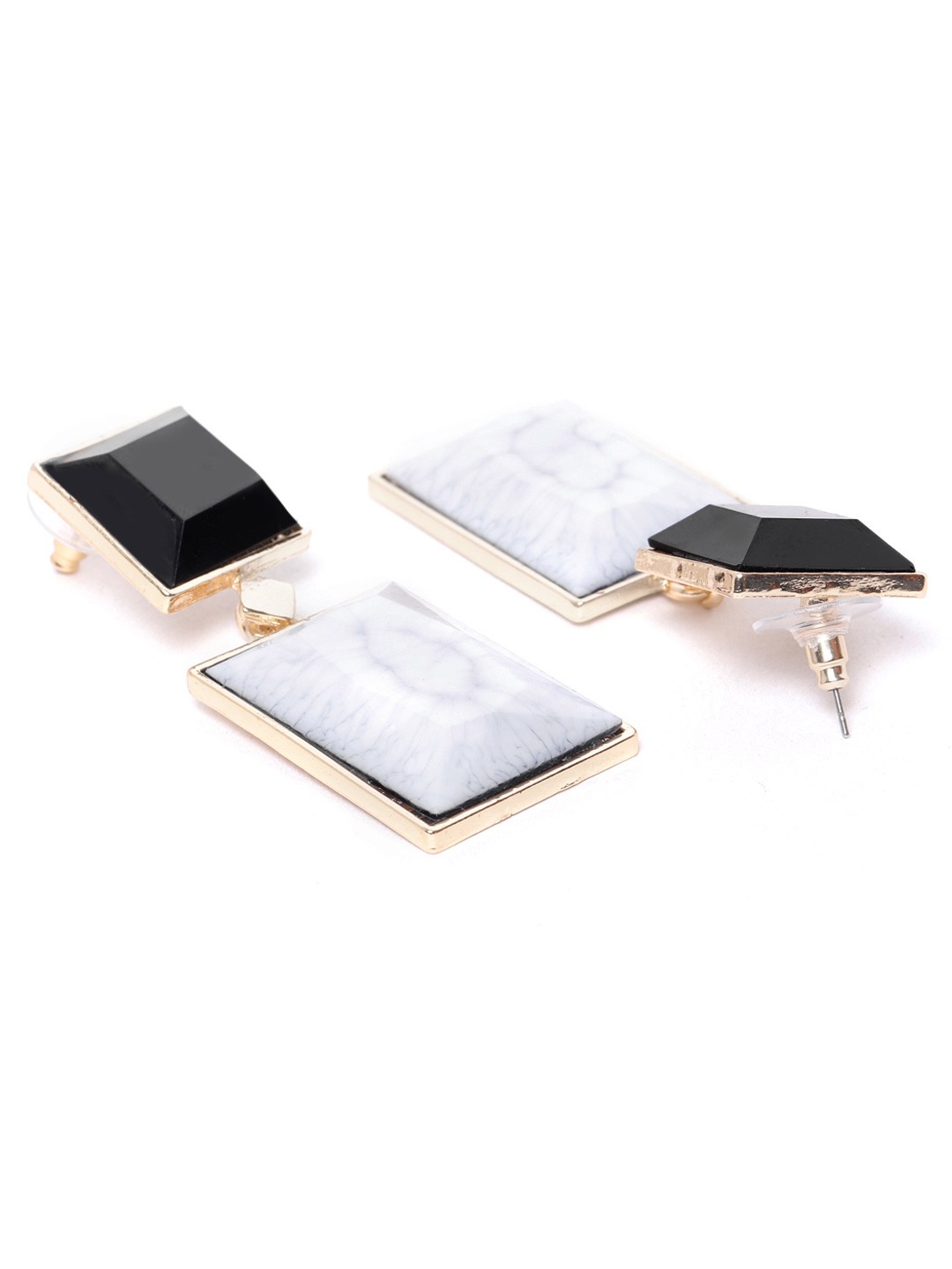 YouBella Jewellery Earings for women Crystal Handmade Earrings for Girls and Women (White & Black)