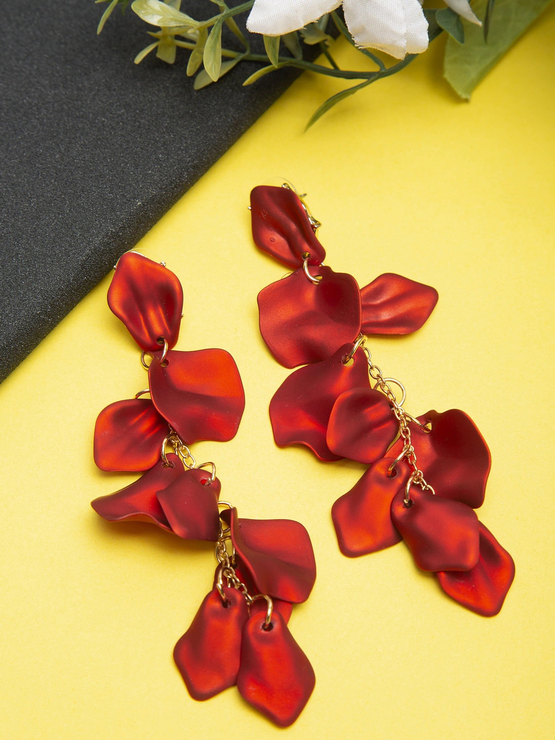 YouBella Jewellery Celebrity Inspired Earrings for women Handmade Earrings for Girls and Women (Red)