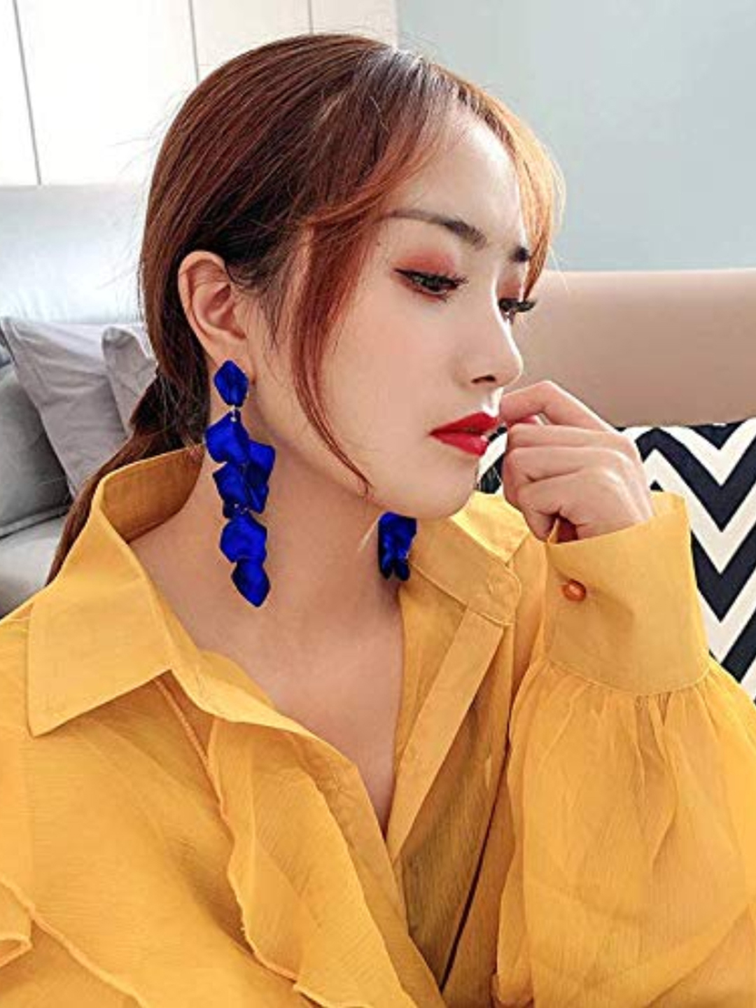YouBella Jewellery Celebrity Inspired Earings for women Handmade Earrings for Girls and Women (Blue)