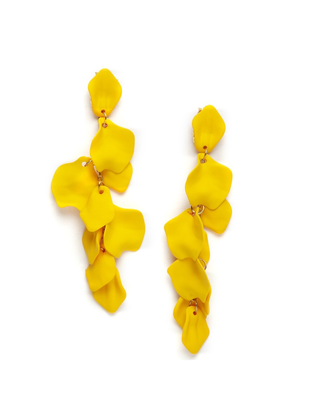 YouBella Jewellery Girls/Women's Celebrity Inspired Crystal Brass Handmade Earrings (Yellow)