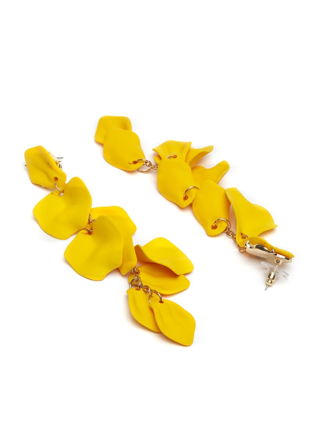 YouBella Jewellery Girls/Women's Celebrity Inspired Crystal Brass Handmade Earrings (Yellow)