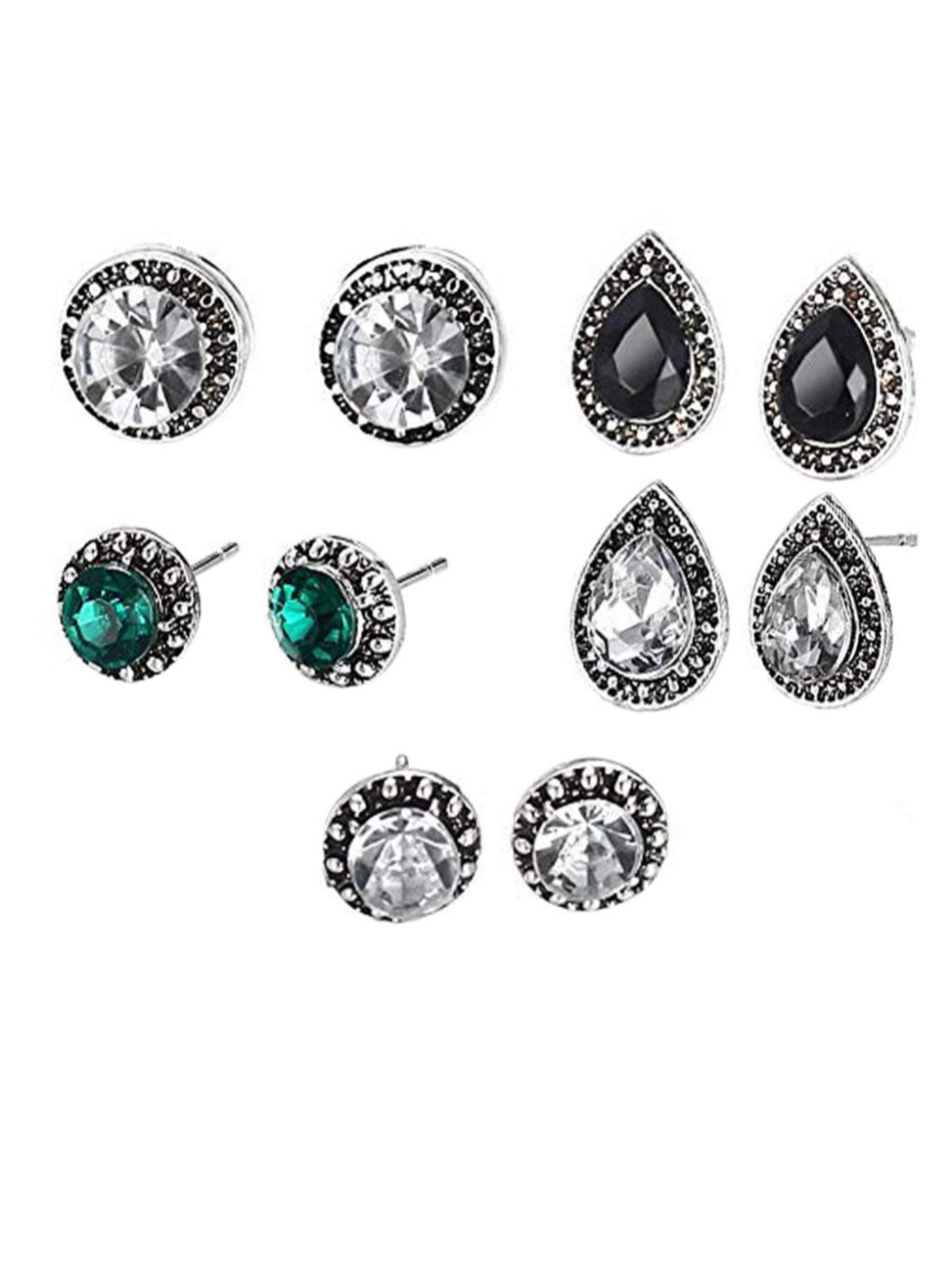 YouBella Jewellery Celebrity Inspired Earrings for women stylish Crystal Earrings Combo for Girls and Women (Combo of 5)