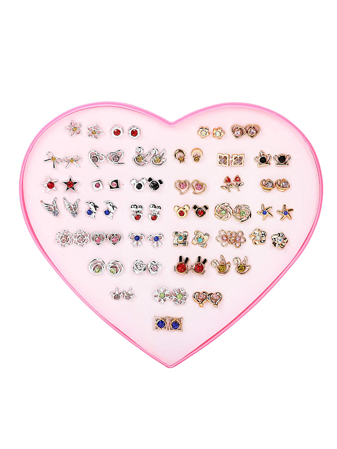 YouBella Jewellery Earrings for Women Combo of 36 Stud Tops Earring for Women and Girls (Multi-color) (Style 1)