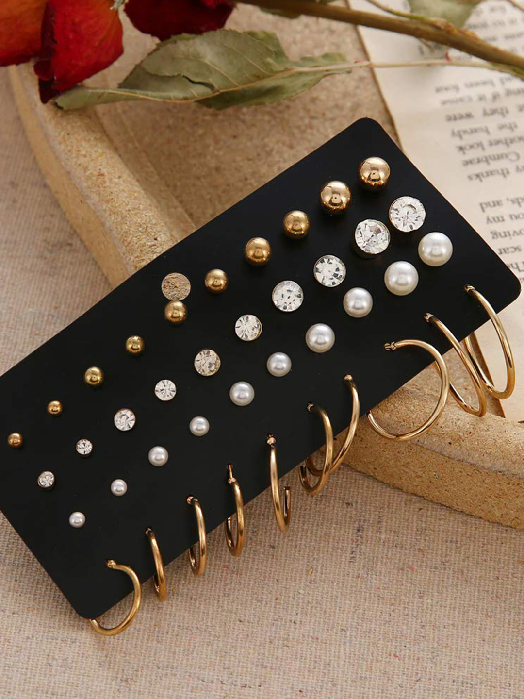 YouBella Jewellery Earrings For Women Combo Of Stud Tops Earring For Women And Girls (Multi-Color) (Ybear_32862), Medium