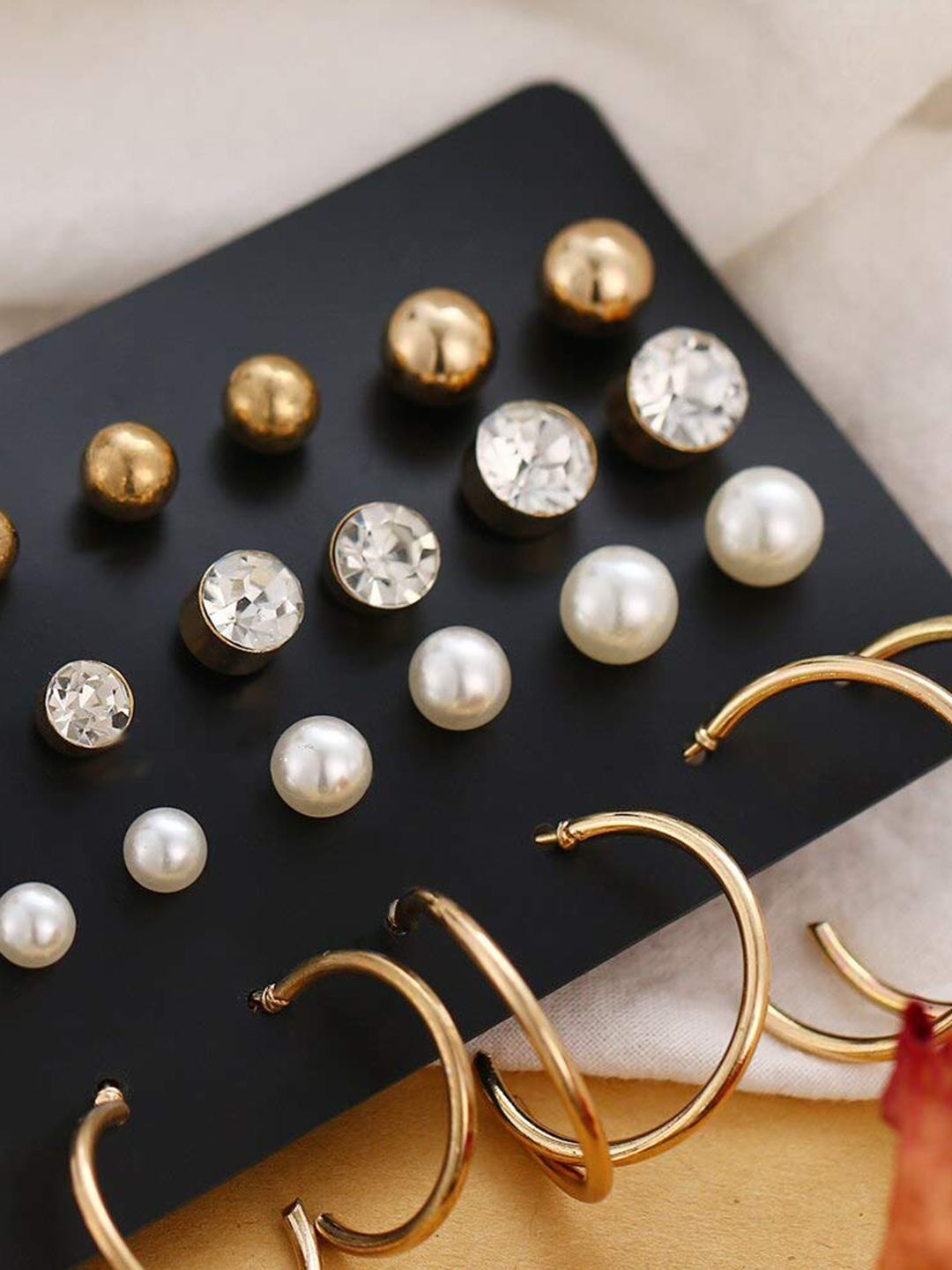 YouBella Jewellery Earrings For Women Combo Of Stud Tops Earring For Women And Girls (Multi-Color) (Ybear_32862), Medium