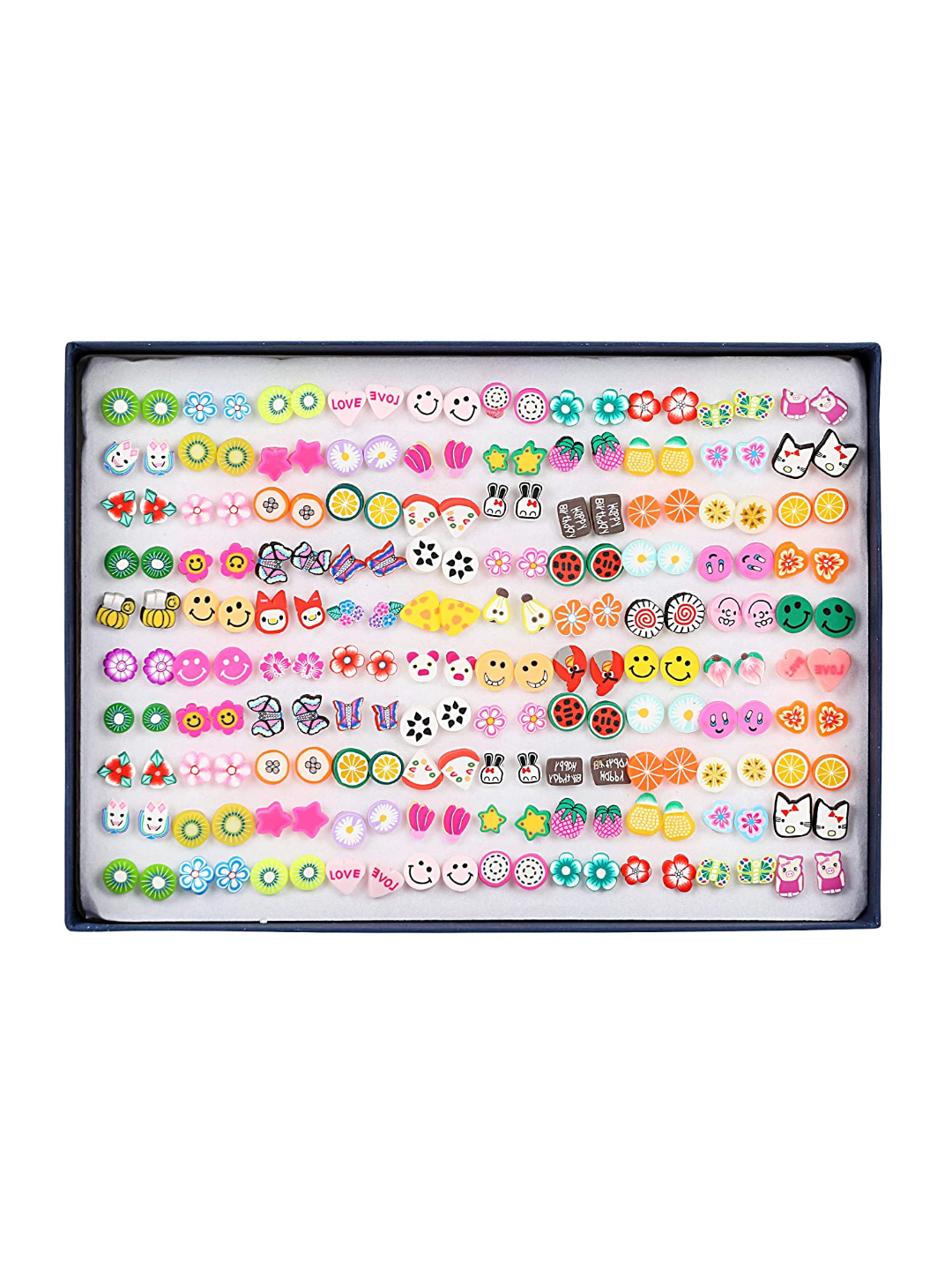 YouBella Jewellery Earrings for Women Combo of 100 Stud Tops Earring for Women and Girls (Multi-color) (YBEAR_32864)