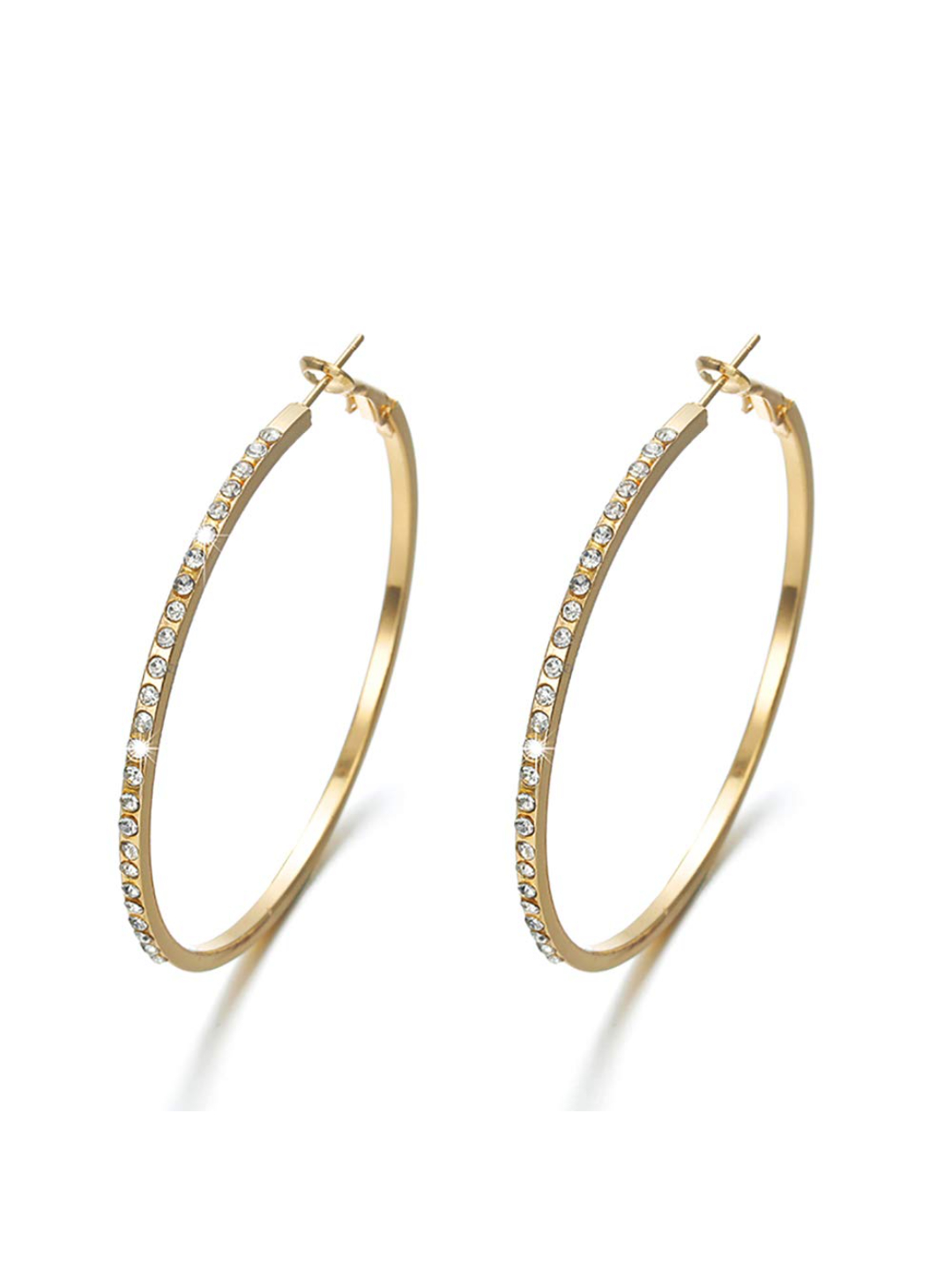 YouBella Jewellery Celebrity Inspired Earrings for women Crystal Earrings for Girls and Women (Gold)