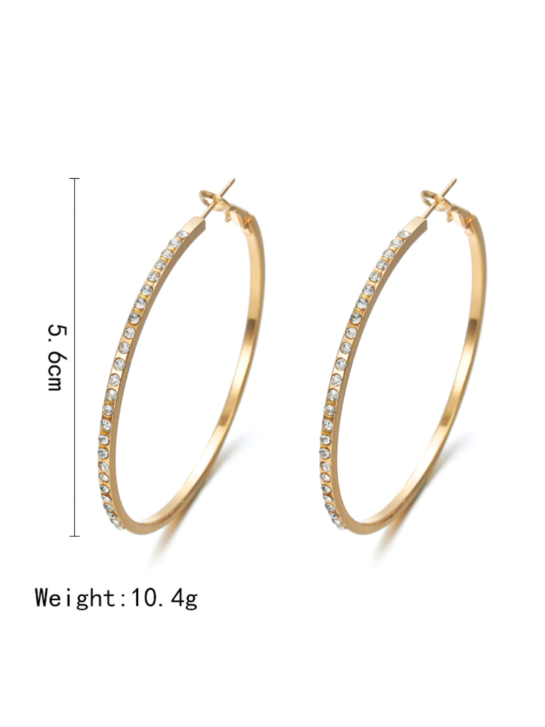 YouBella Jewellery Celebrity Inspired Earrings for women Crystal Earrings for Girls and Women (Gold)