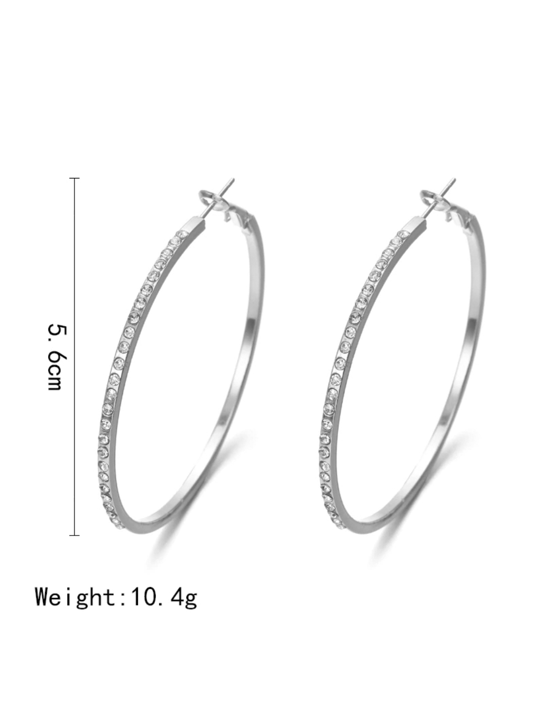 YouBella Jewellery Celebrity Inspired Earrings for women Crystal Earrings for Girls and Women (Silver)