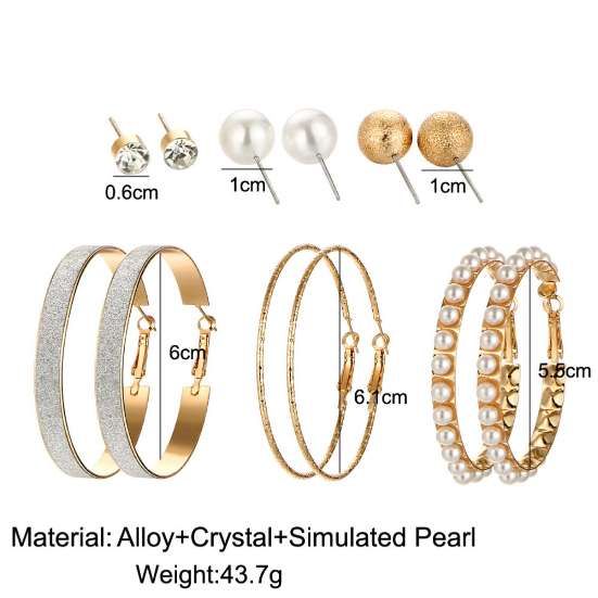 YouBella Jewellery Gold Plated Hoop and Stud Earrings Combo for Women and Girls (Gold) (YBEAR_32869)