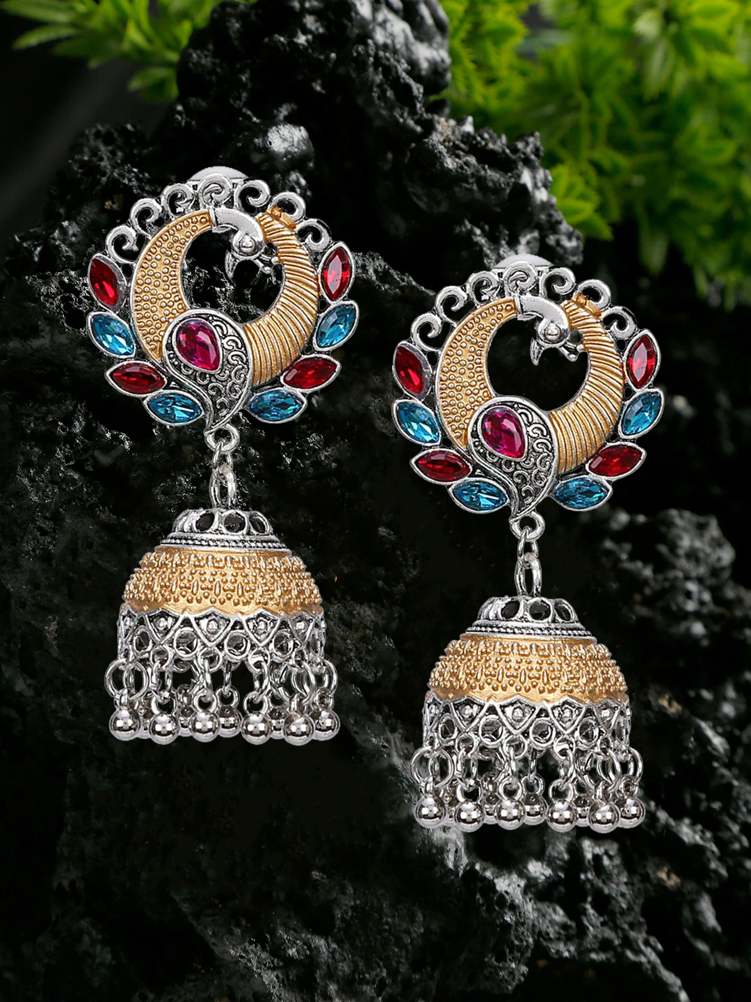 YouBella Jewellery Afghani Tribal Earrings for Women and Girls (Multi-Color) (STLYE 5)