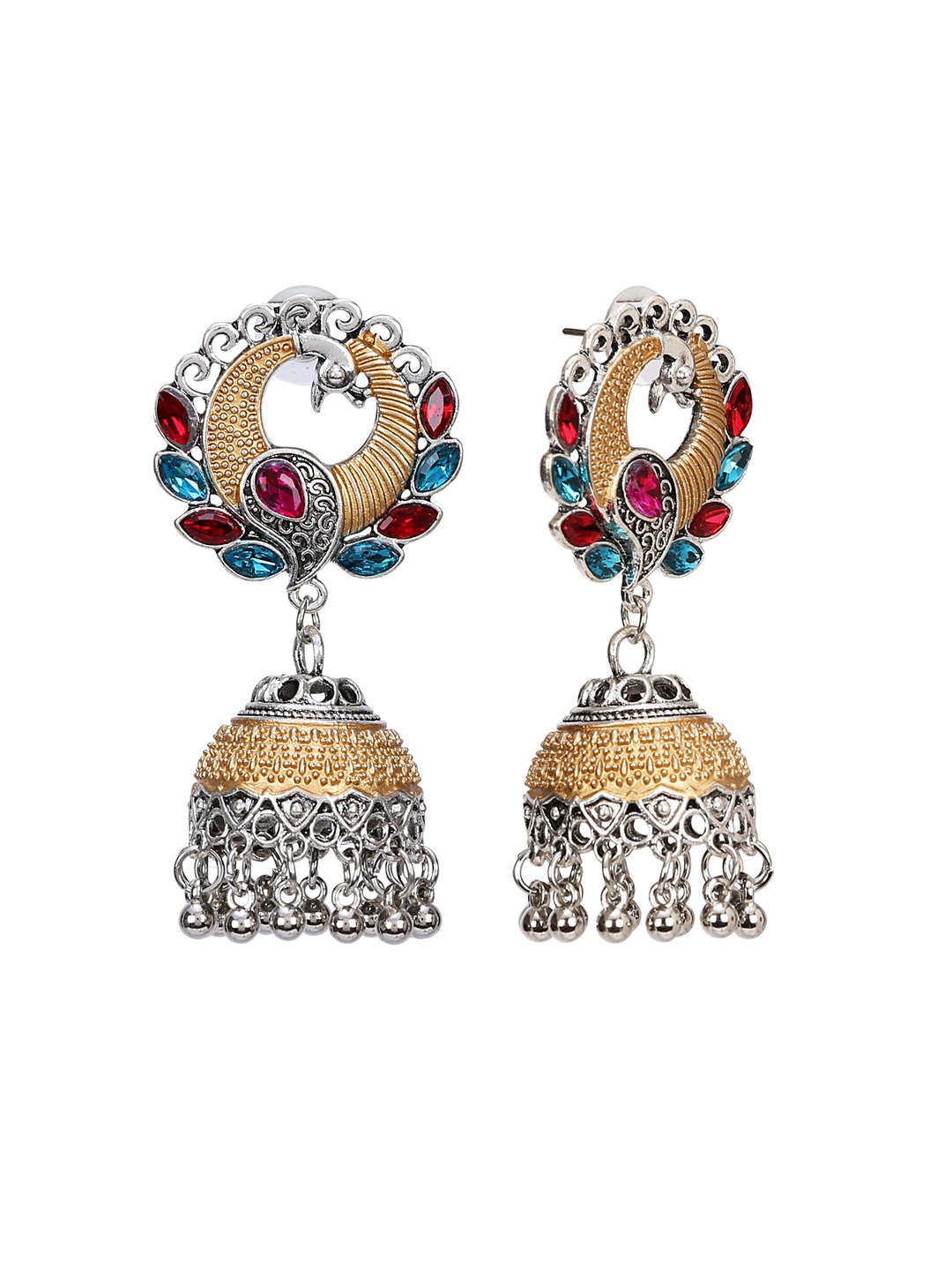 YouBella Jewellery Afghani Tribal Earrings for Women and Girls (Multi-Color) (STLYE 5)