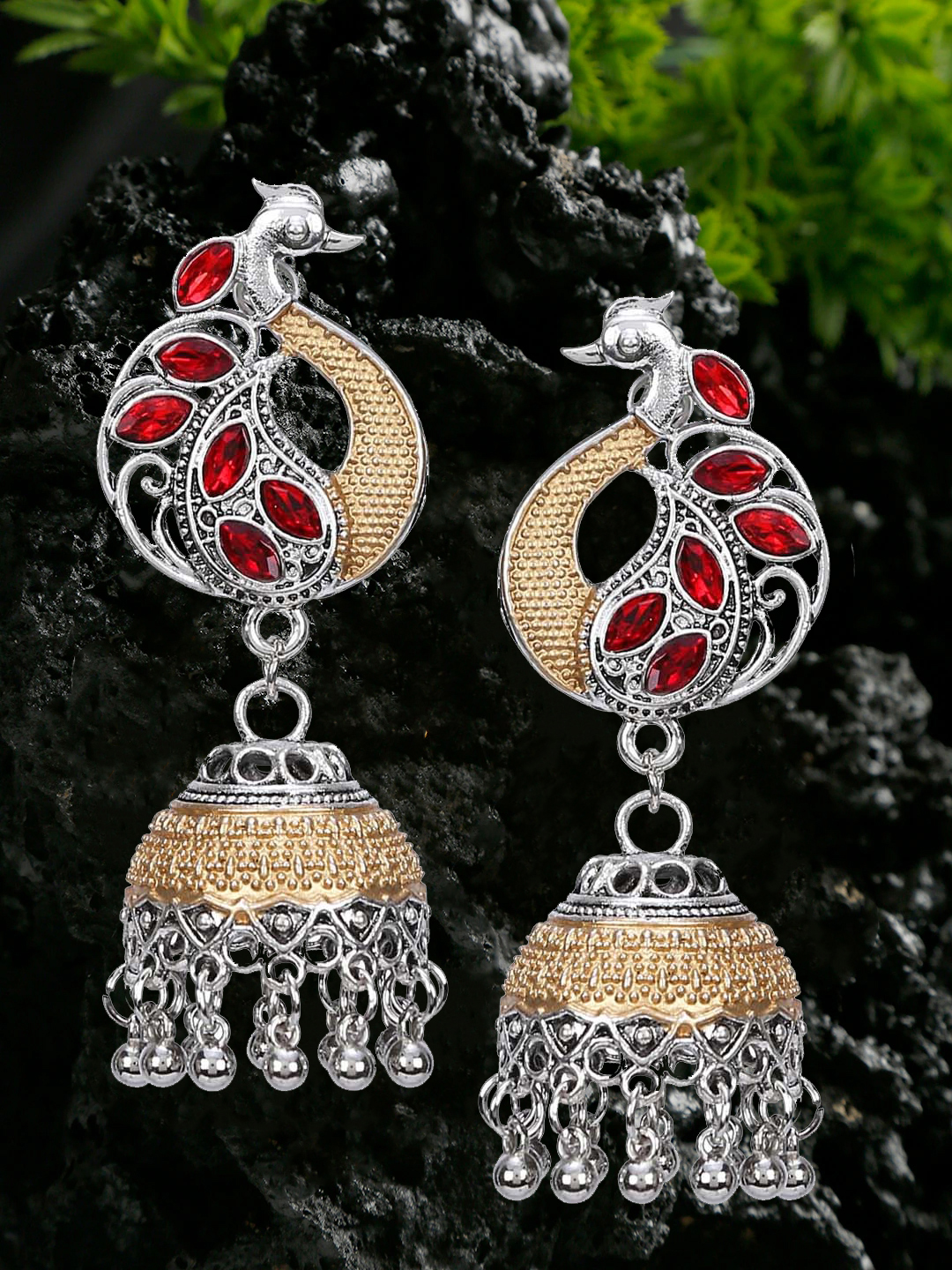YouBella Jewellery Afghani Tribal Earrings for Women and Girls (Multi-Color) (STLYE 6)