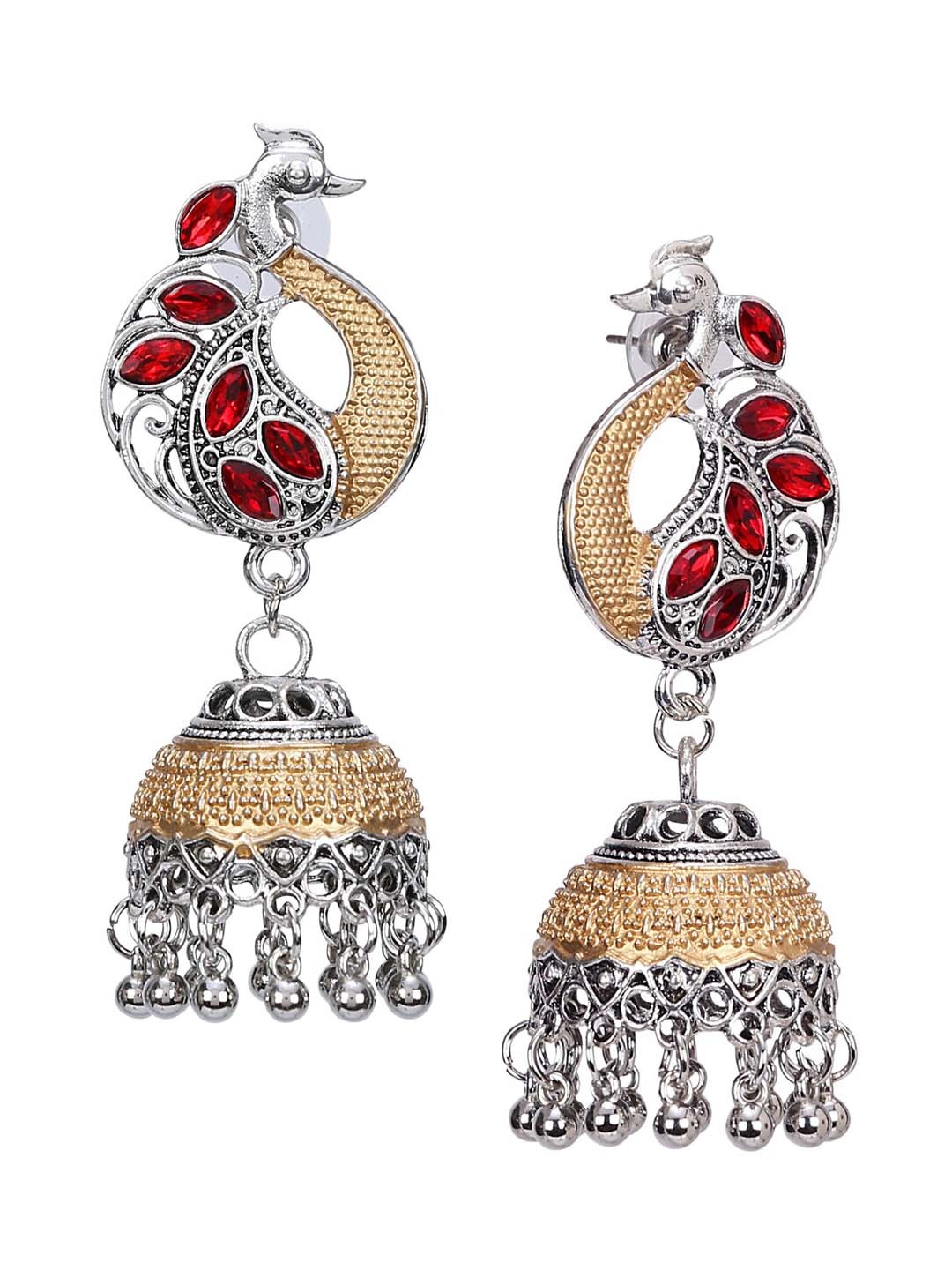 YouBella Jewellery Afghani Tribal Earrings for Women and Girls (Multi-Color) (STLYE 6)