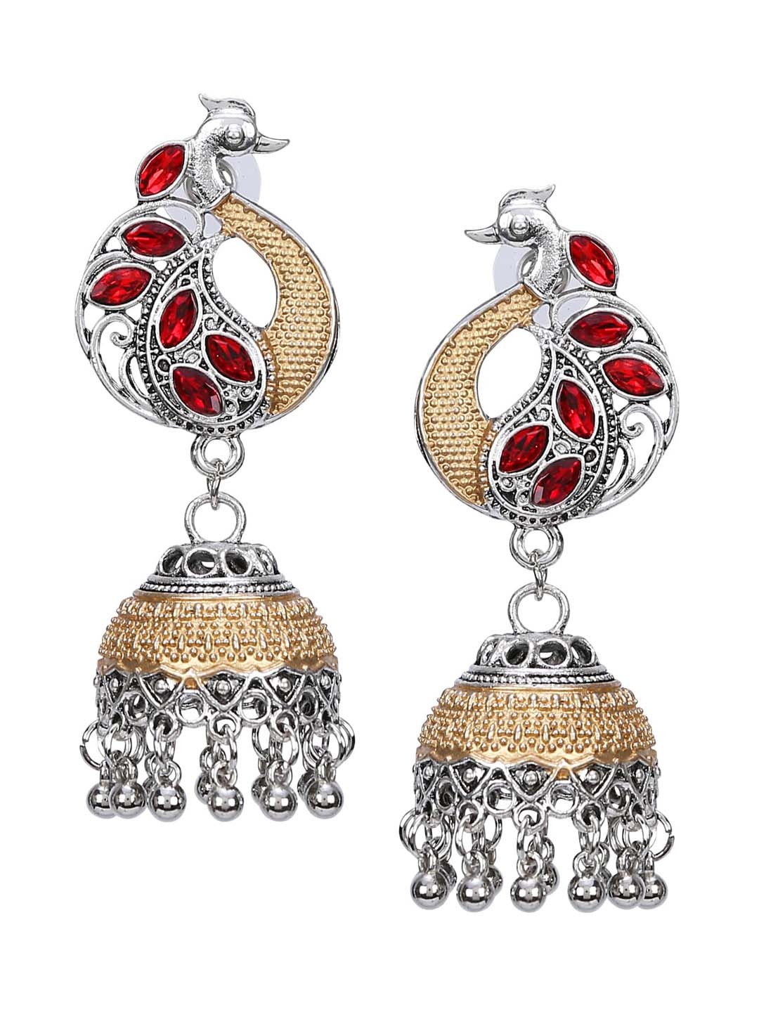 YouBella Jewellery Afghani Tribal Earrings for Women and Girls (Multi-Color) (STLYE 6)