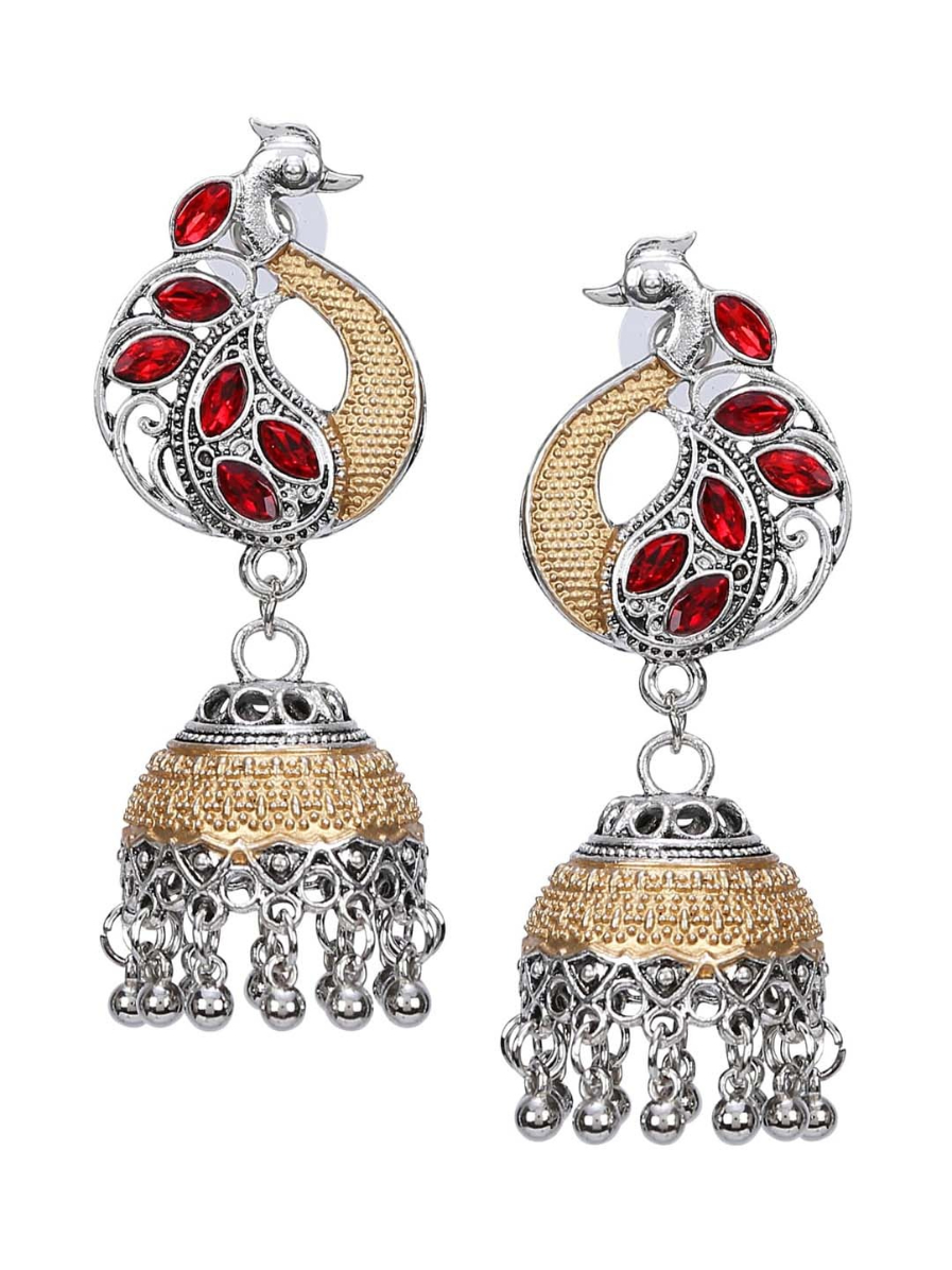 YouBella Multicoloured Contemporary Jhumkas