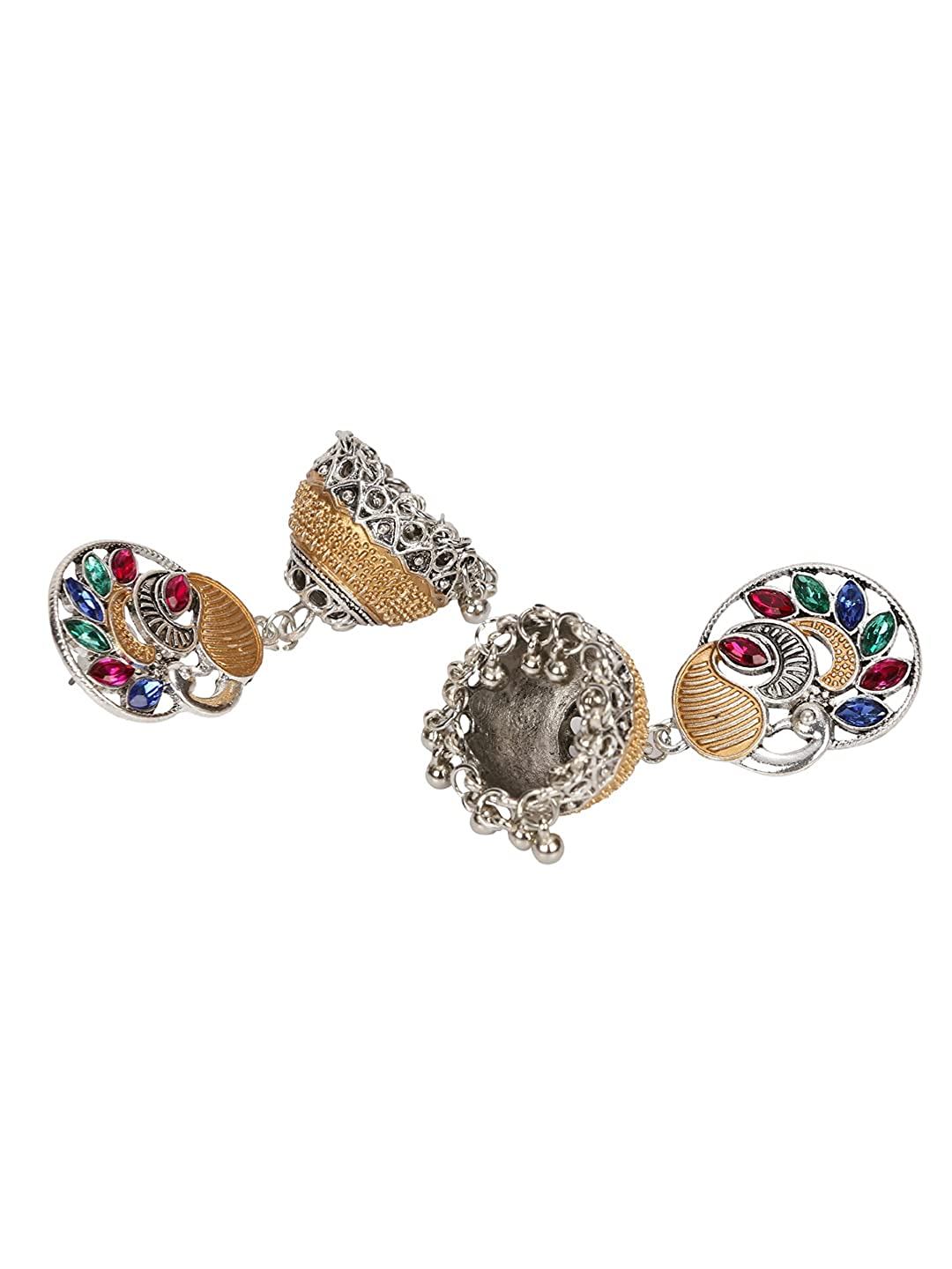 YouBella Jewellery Afghani Tribal Earrings for Women and Girls (Multi-Color) (STLYE 7)