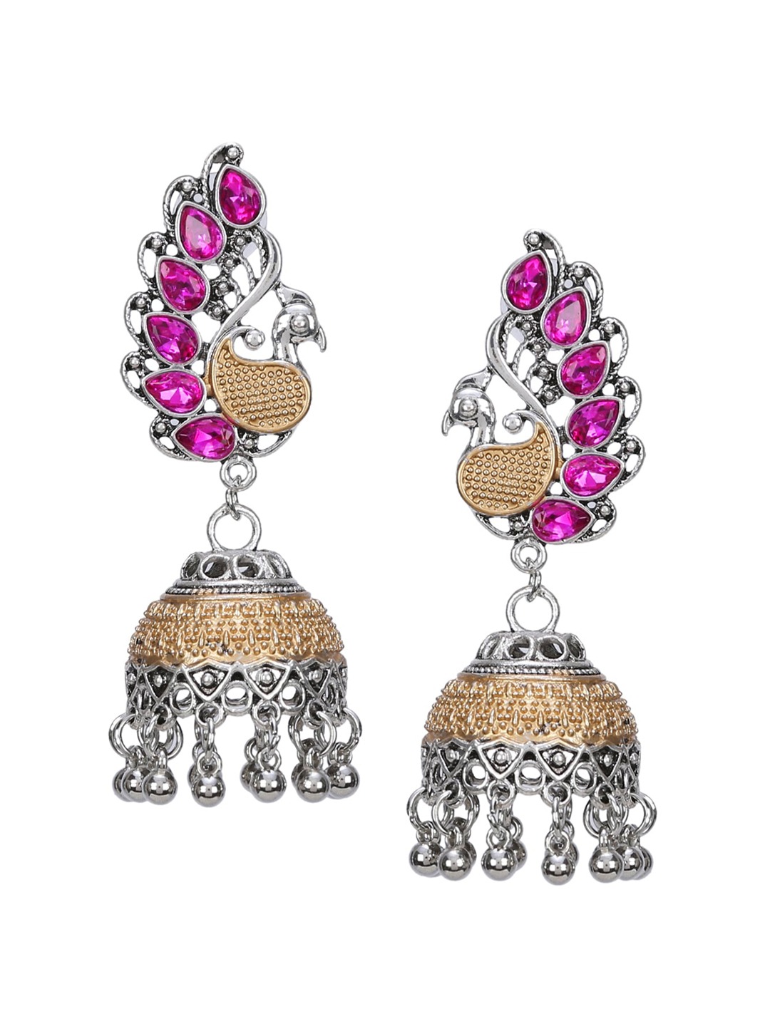 YouBella Jewellery Afghani Tribal Earrings for Women and Girls (Multi-Color) (STLYE 8)