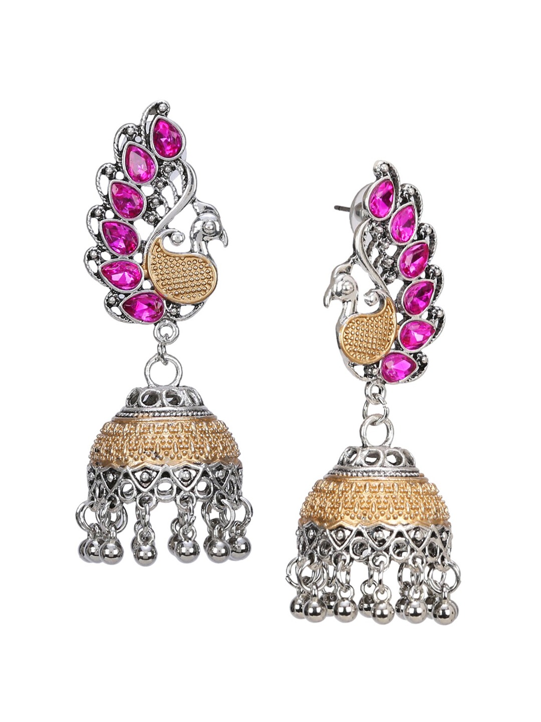 YouBella Jewellery Afghani Tribal Earrings for Women and Girls (Multi-Color) (STLYE 8)
