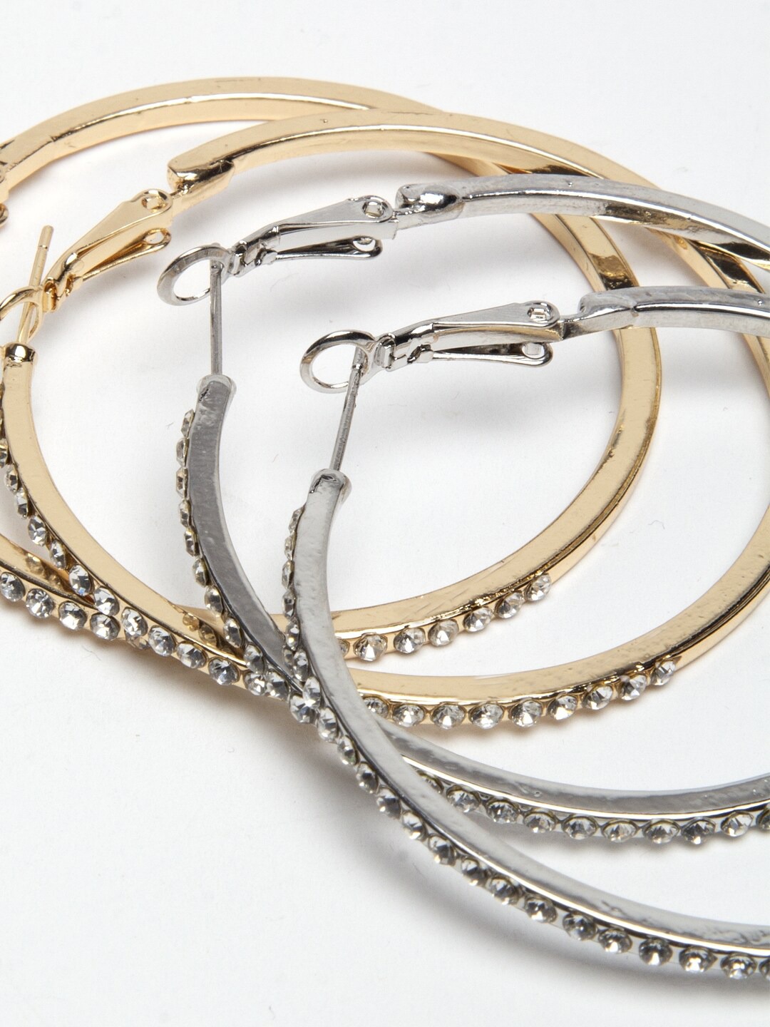 YouBella Gold Contemporary Hoop Earrings