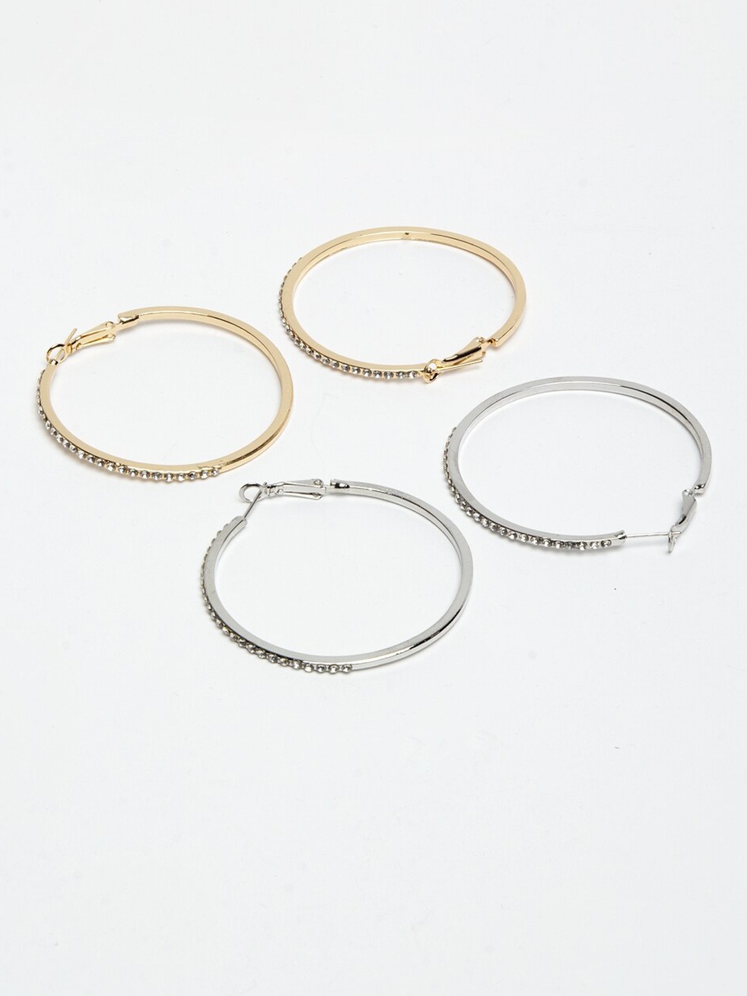 YouBella Gold Contemporary Hoop Earrings