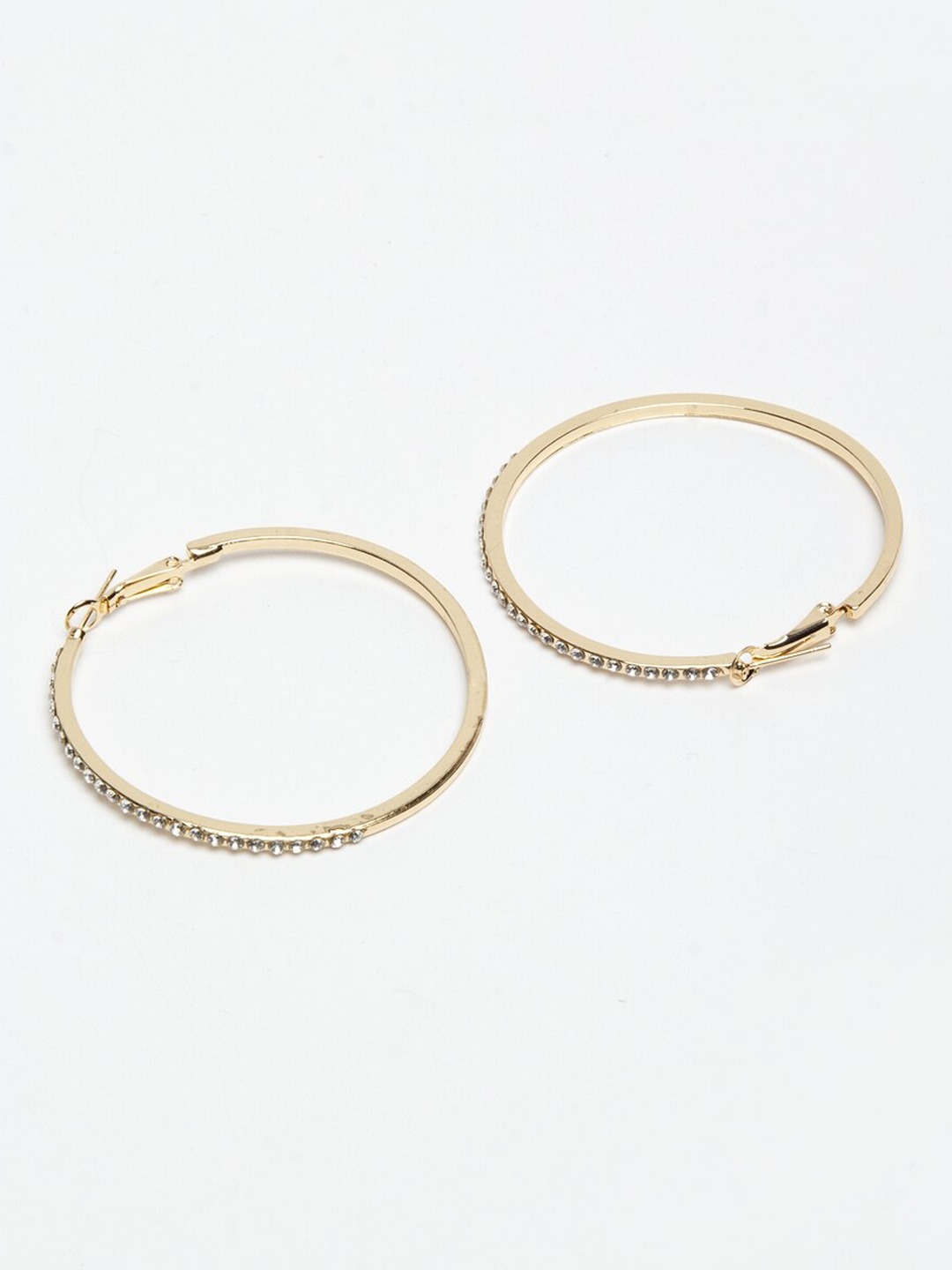 YouBella Gold Contemporary Hoop Earrings