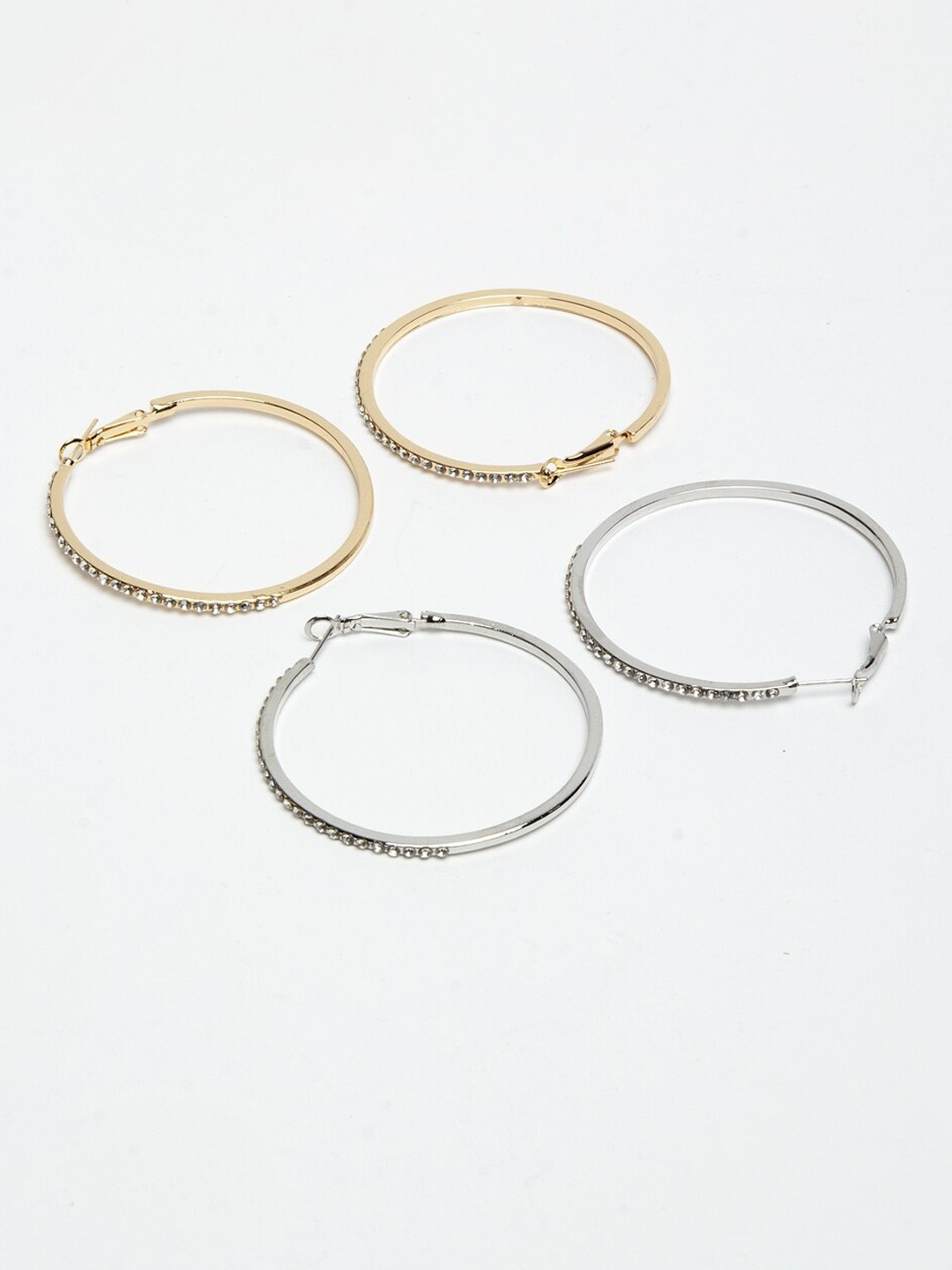 YouBella Gold Contemporary Hoop Earrings