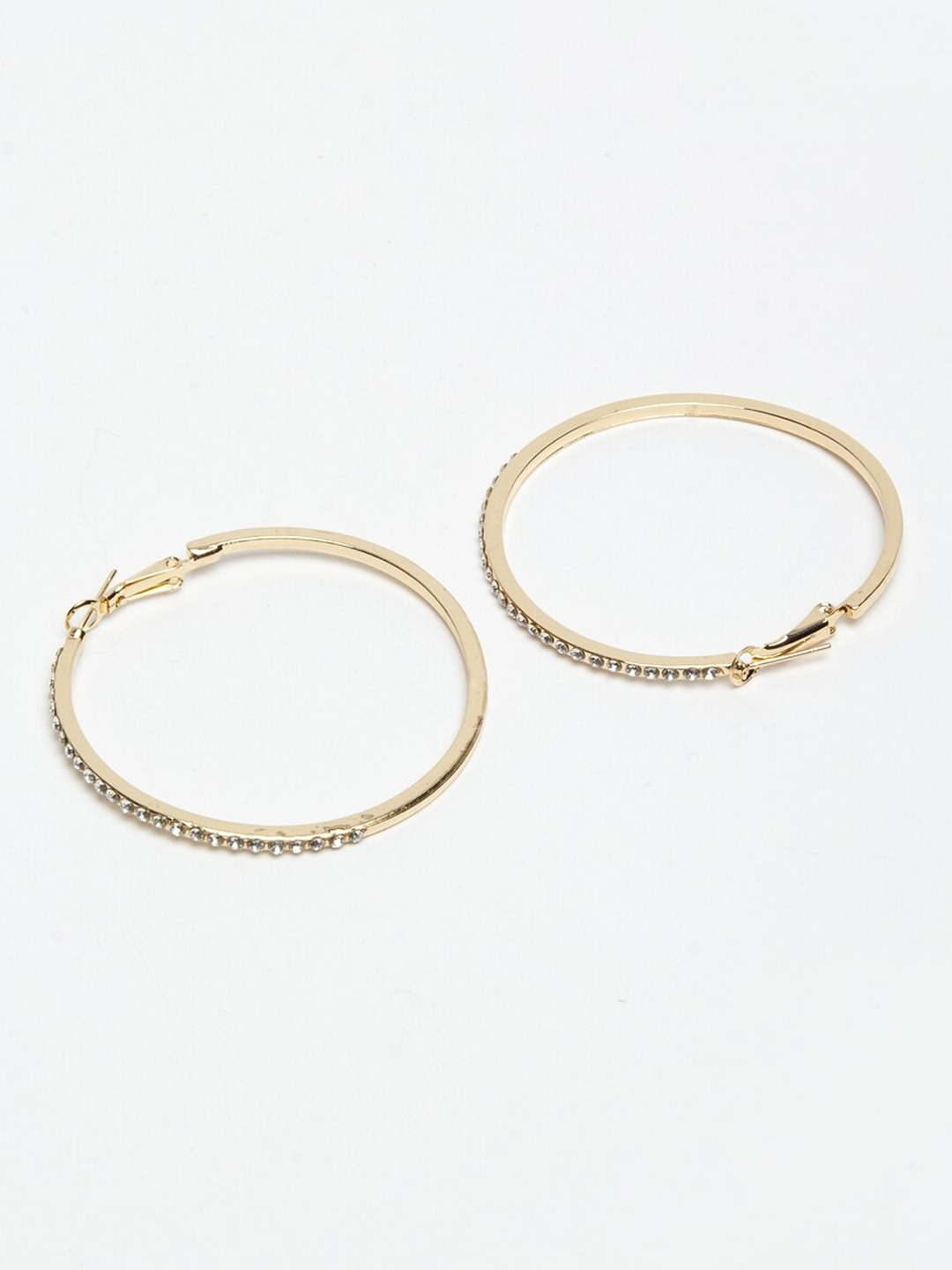 YouBella Gold Contemporary Hoop Earrings