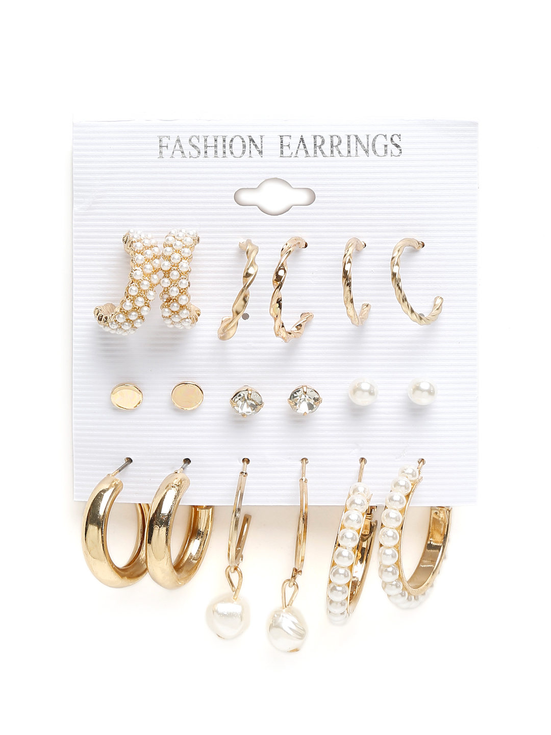 YouBella Jewellery Celebrity Inspired Gold Plated Earrings Combo for Girls and Women (Style 8)