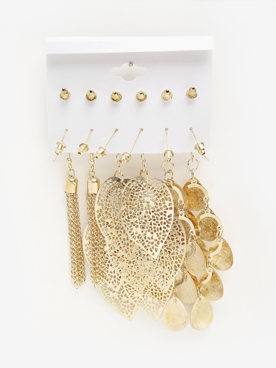 YouBella
Set Of 32 Gold-Toned Contemporary Studs Earrings