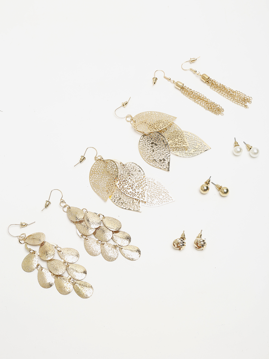 YouBella
Set Of 32 Gold-Toned Contemporary Studs Earrings