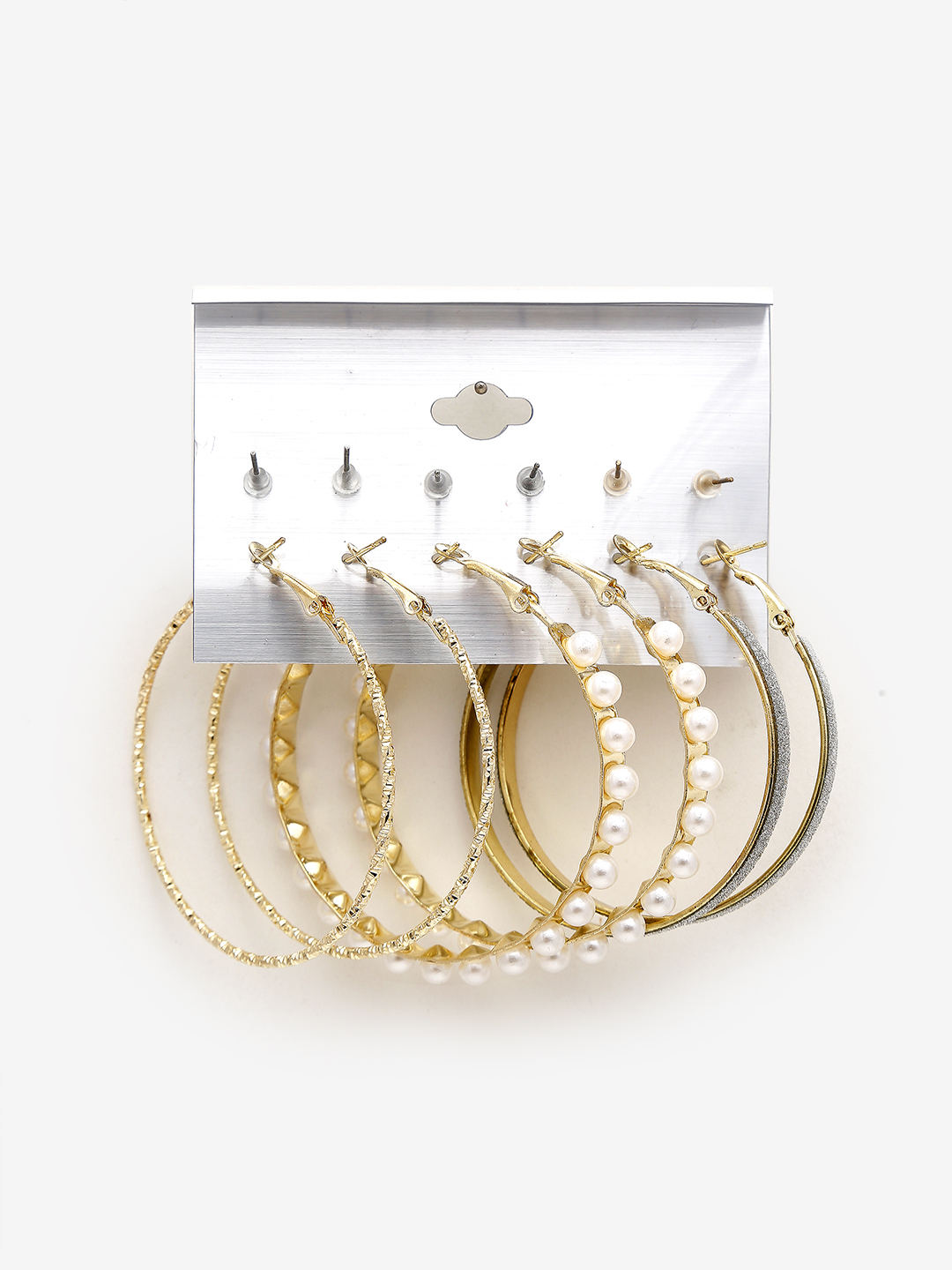 YouBella
Set Of 12 Gold-Plated Contemporary Drop Earrings