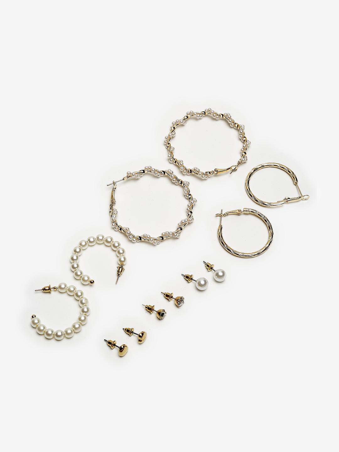 YouBella
Pack Of 12 Gold-Toned Contemporary Studs Earrings