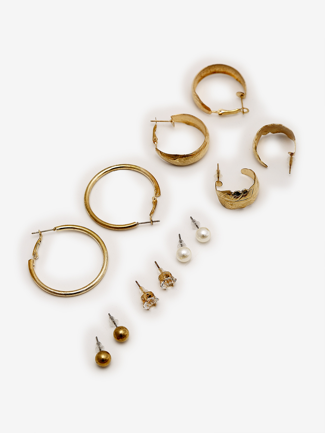 YouBella
Pack Of 12 Gold-Toned Contemporary Studs Earrings