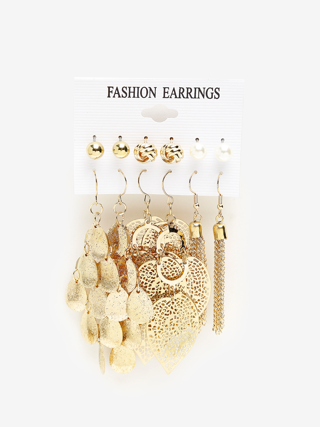 YouBella
Woman Set of 12 Gold-Toned Contemporary Studs Earrings