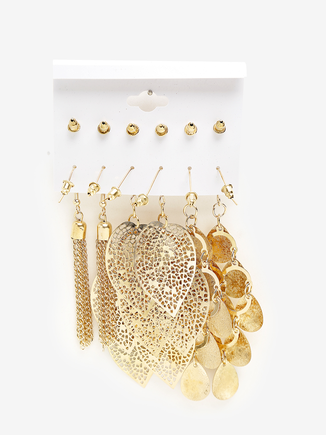 YouBella
Woman Set of 12 Gold-Toned Contemporary Studs Earrings