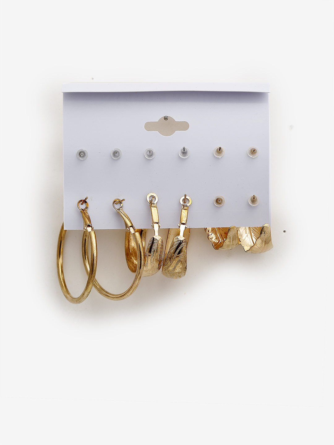 YouBella
Woman Set of 12 Gold-Toned Contemporary Studs Earrings