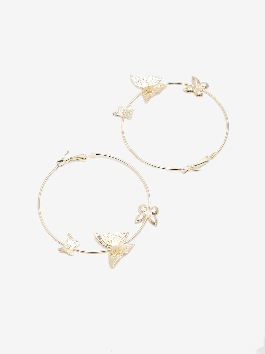 Youbella 
Gold-Plated Contemporary Hoop Earrings