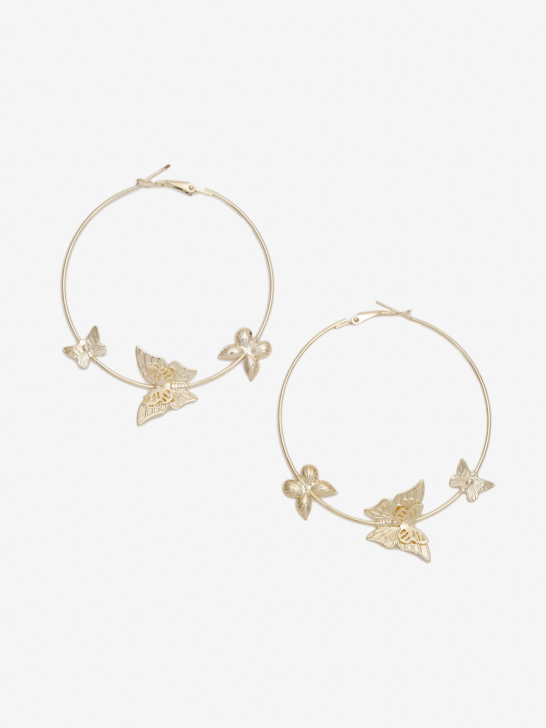 Youbella 
Gold-Plated Contemporary Hoop Earrings