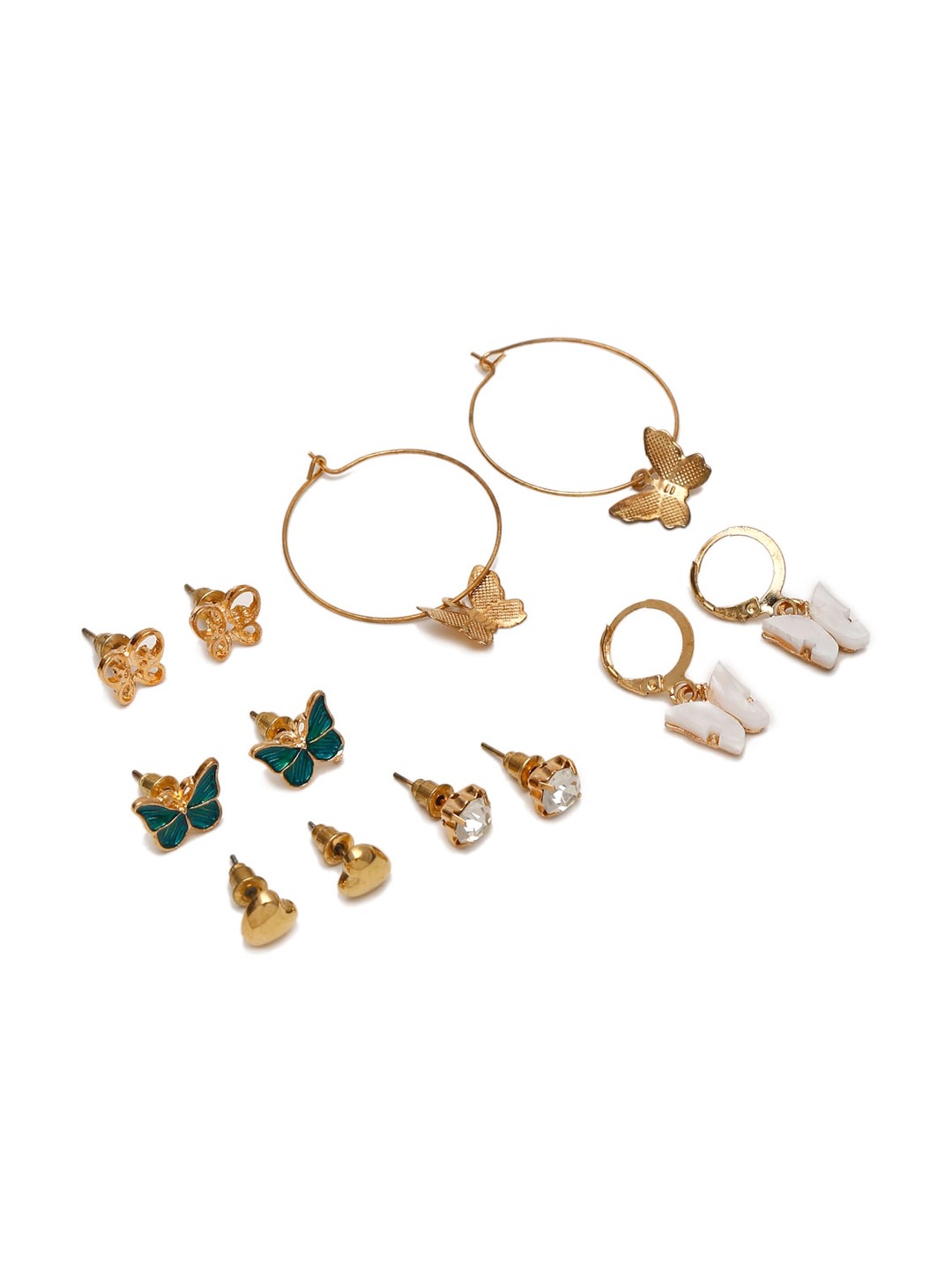 YouBella Jewellery Celebrity Inspired Gold Plated Earrings Combo for Girls and Women (Style 1)