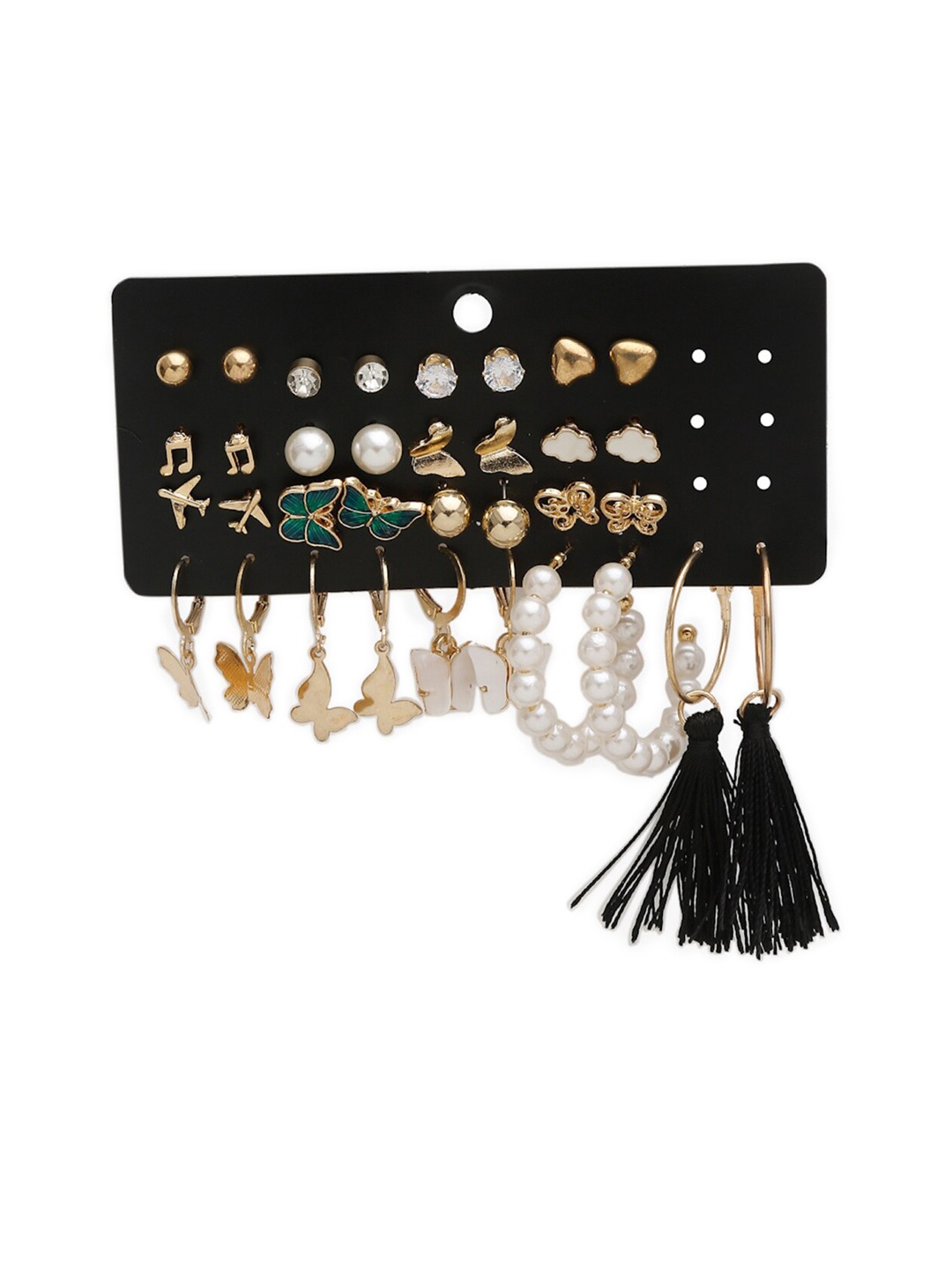 YouBella Jewellery Celebrity Inspired Gold Plated Earrings Combo for Girls and Women (Style 4)