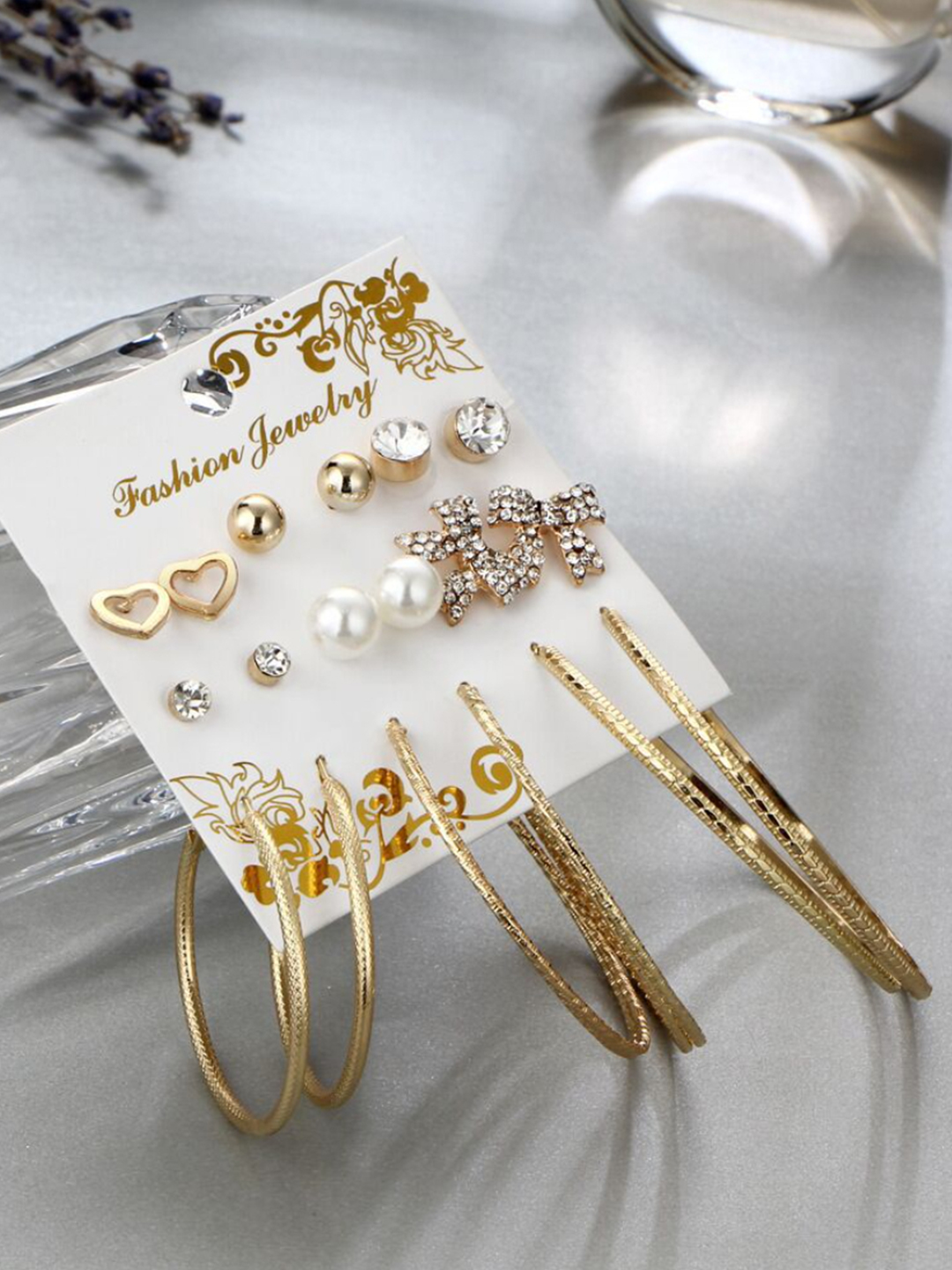 YouBella Jewellery Celebrity Inspired Gold Plated Earrings Combo for Girls and Women (Style 3)