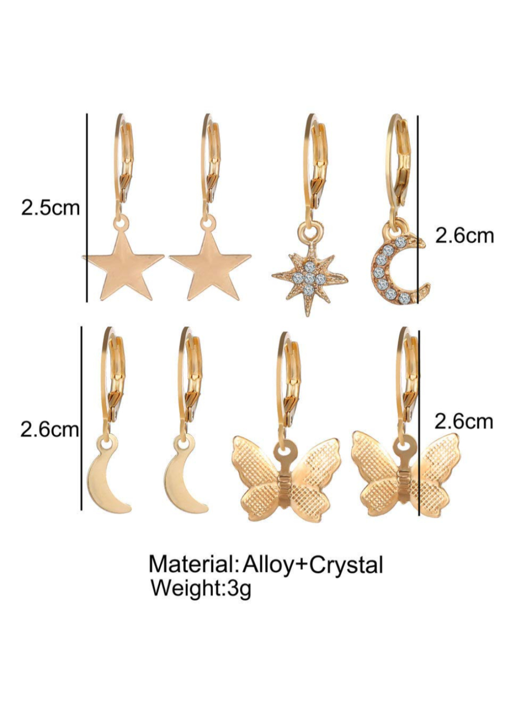 YouBella Jewellery Celebrity Inspired Gold Plated Earrings Combo for Girls and Women (Style 4)